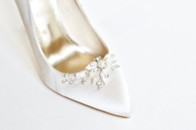 Clip à chassure en perles et strass