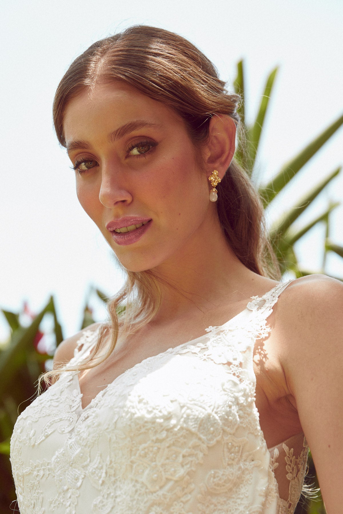 Andressa - Boucles d'oreilles quartz - Boucles d'oreilles courtes - Atelier Lilac