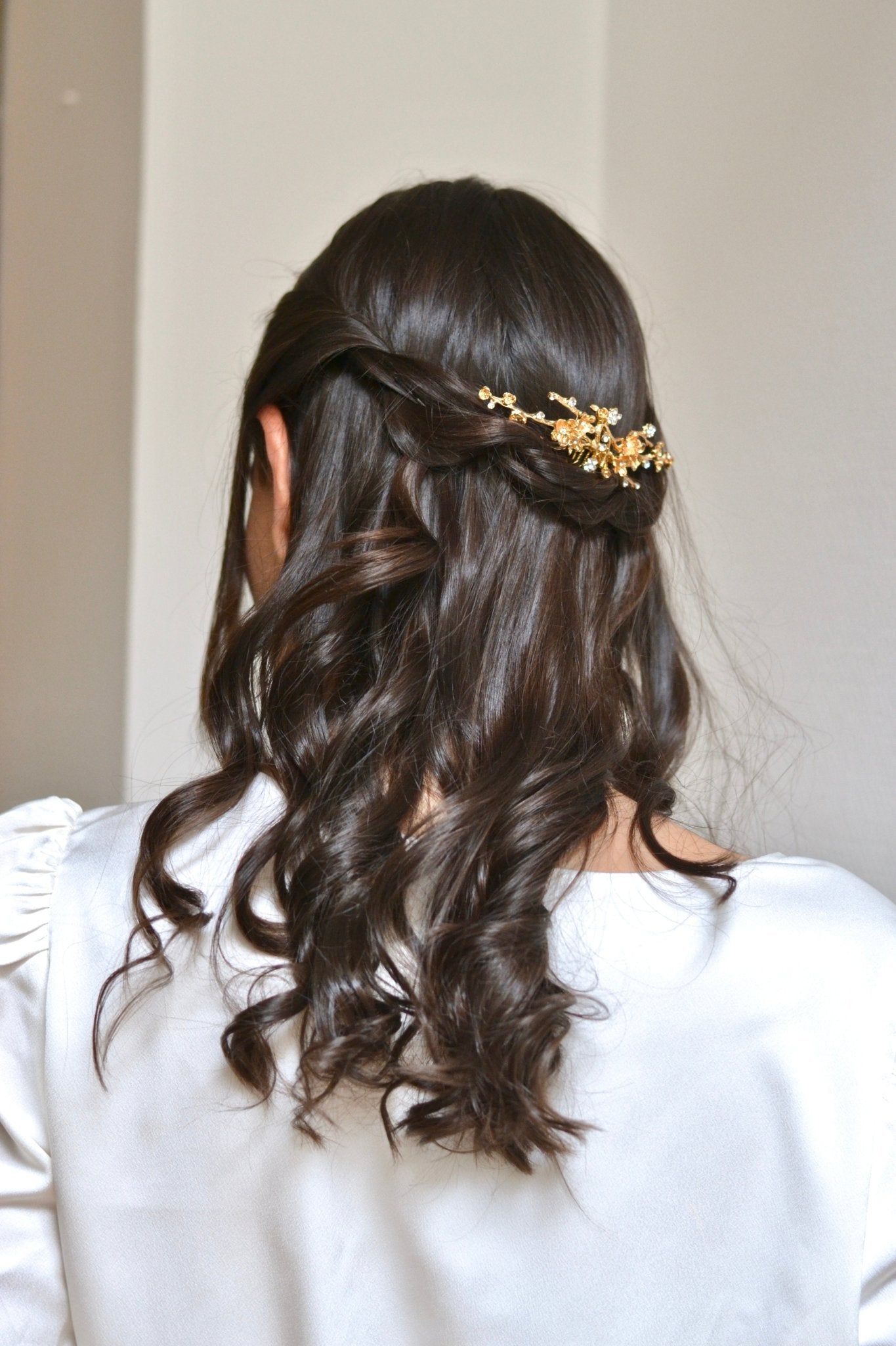 Champêtre - Peigne mariage floral - Grand peigne - Atelier Lilac