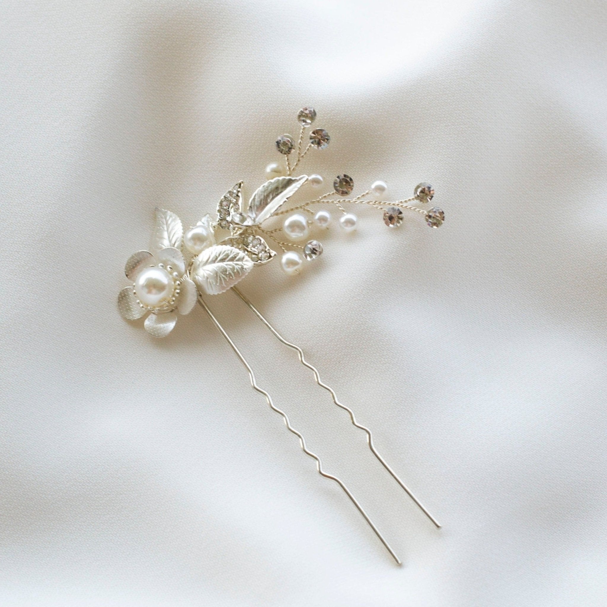 Charismatique - Pic à Cheveux floral mariage - Pic double - Atelier Lilac