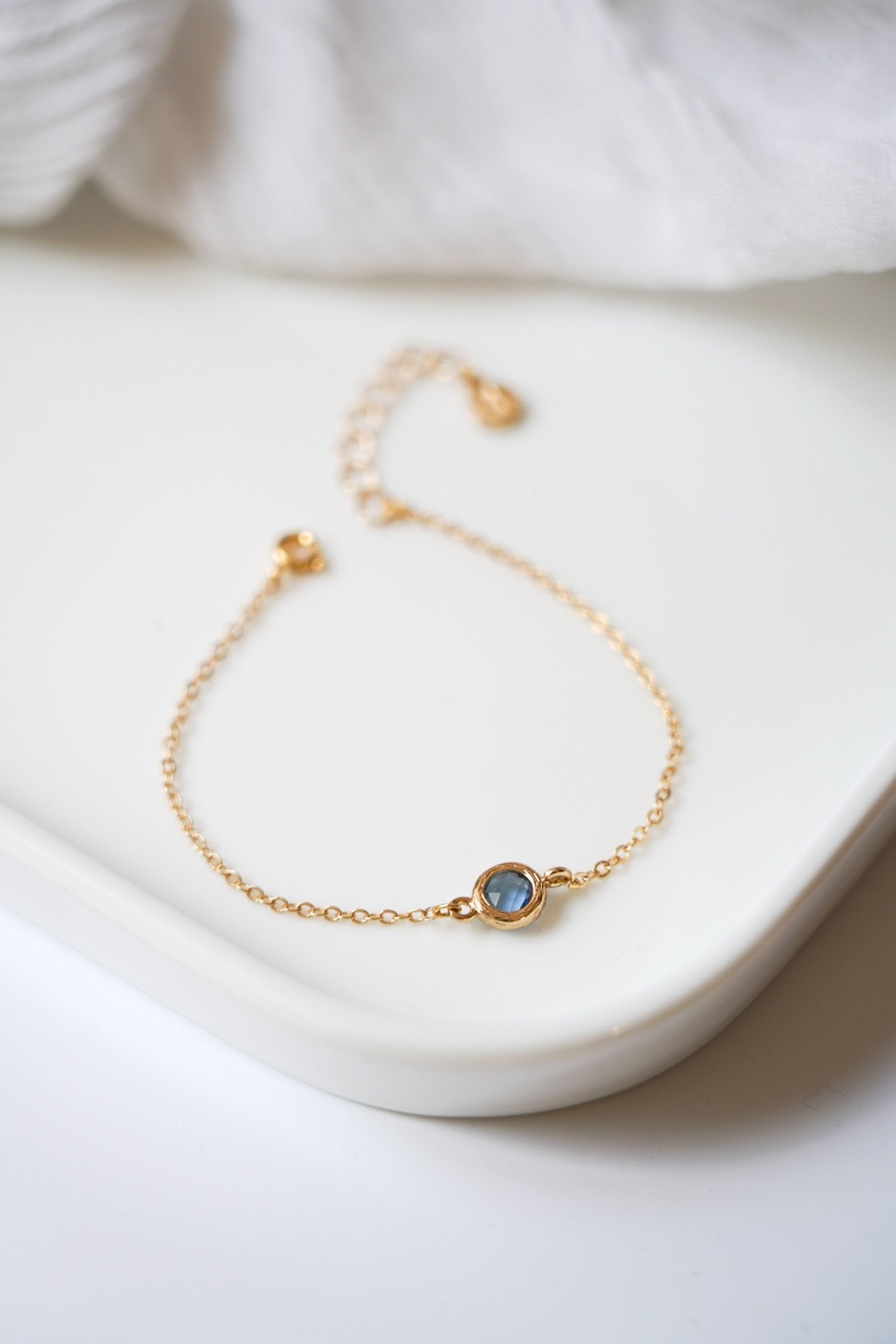 Claire - Bracelet mariage pierre bleue - Bracelet - Atelier Lilac