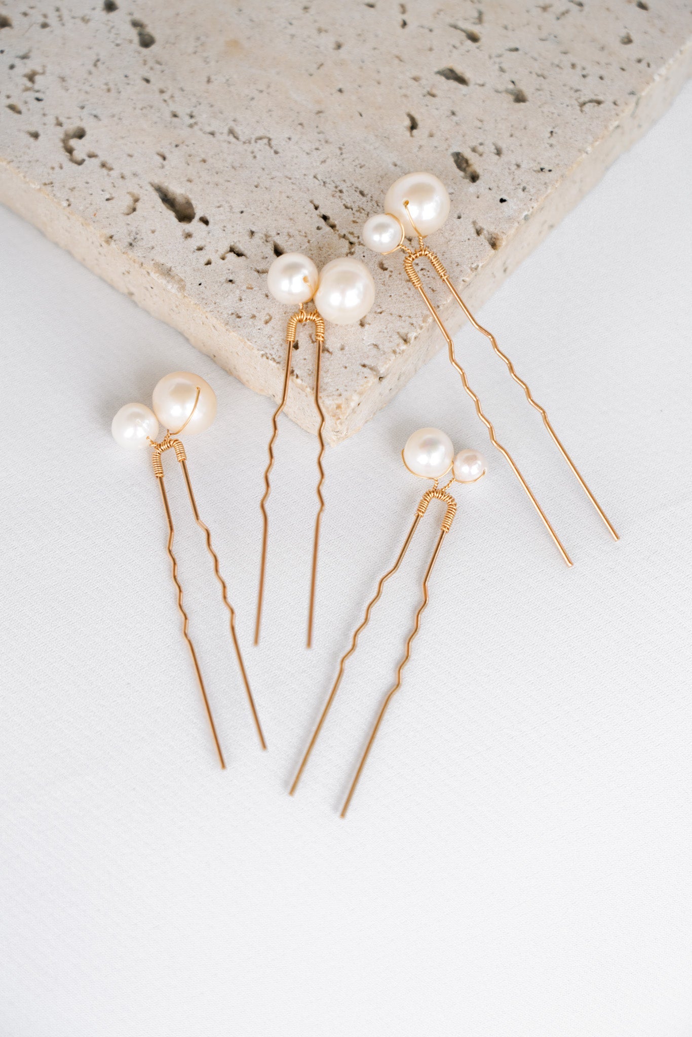 Coquelicot - Pics à cheveux perles naturelles - Pic - Atelier Lilac