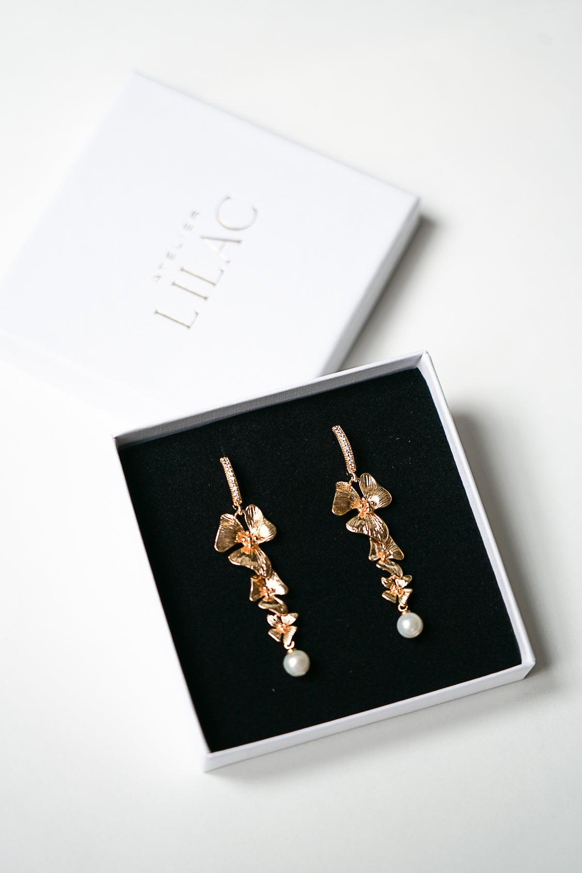 Florale - Boucles d'oreilles - Boucles d'oreilles longues - Atelier Lilac
