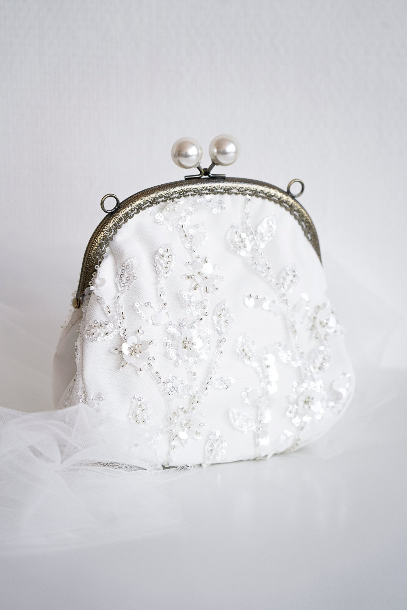 Freesia Perle - Sac de mariée élégant tissu perlé - Sac - Atelier Lilac
