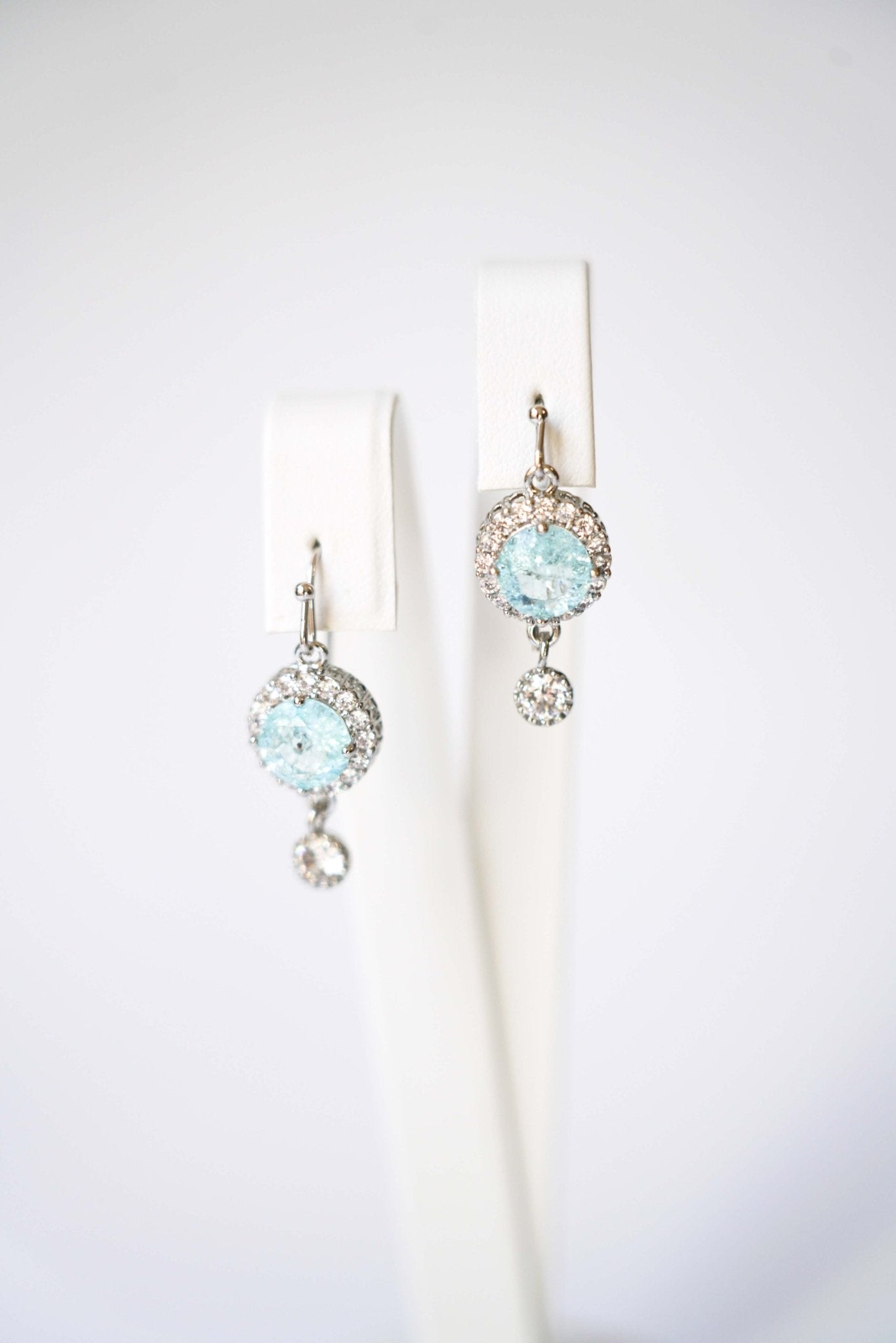 Glamour - Boucles d'oreilles mariage turquoise - Boucles d'oreilles courtes - Atelier Lilac