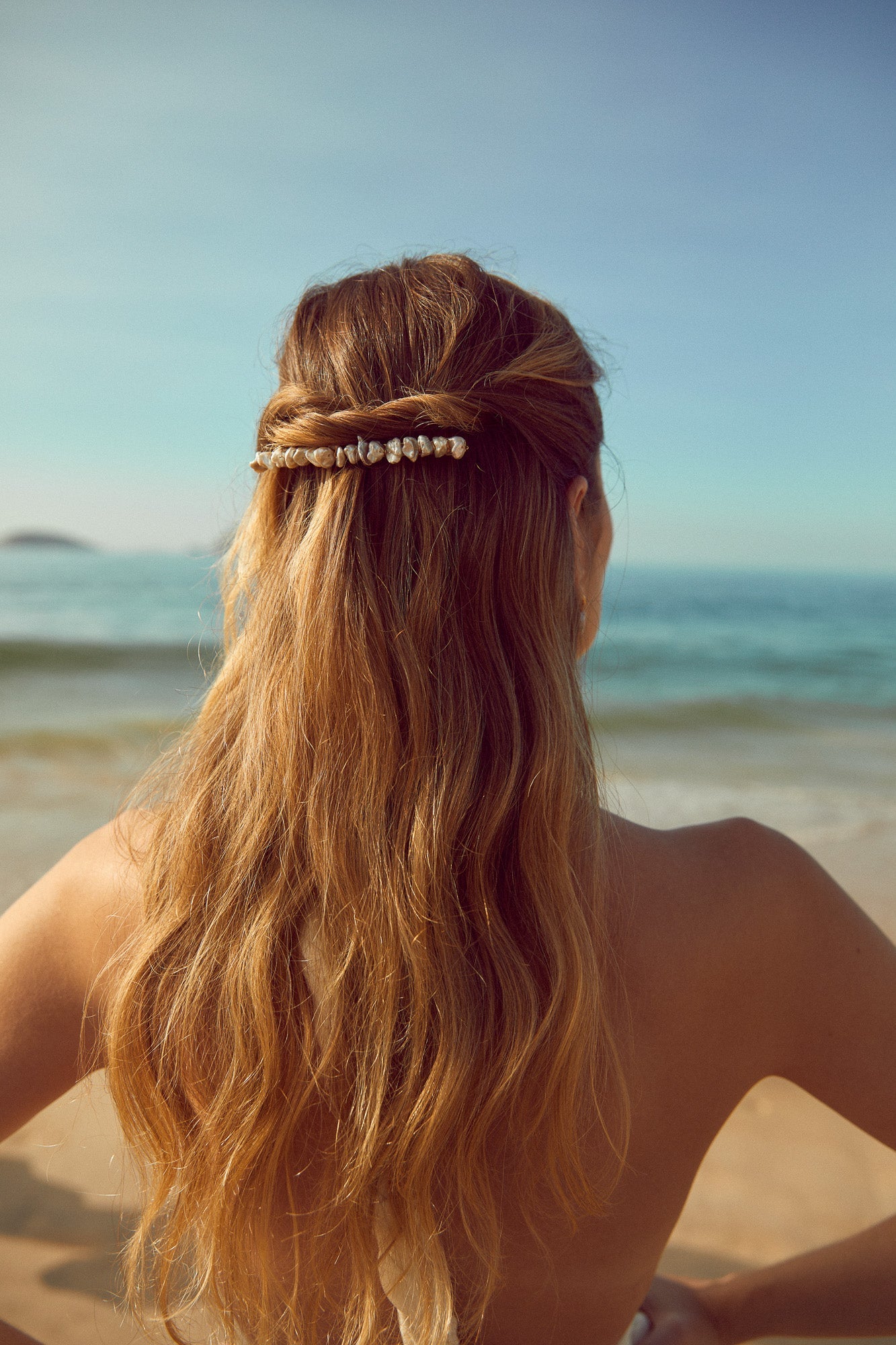 Mercure - Barrette moderne perles brutes - Barrettes - Atelier Lilac