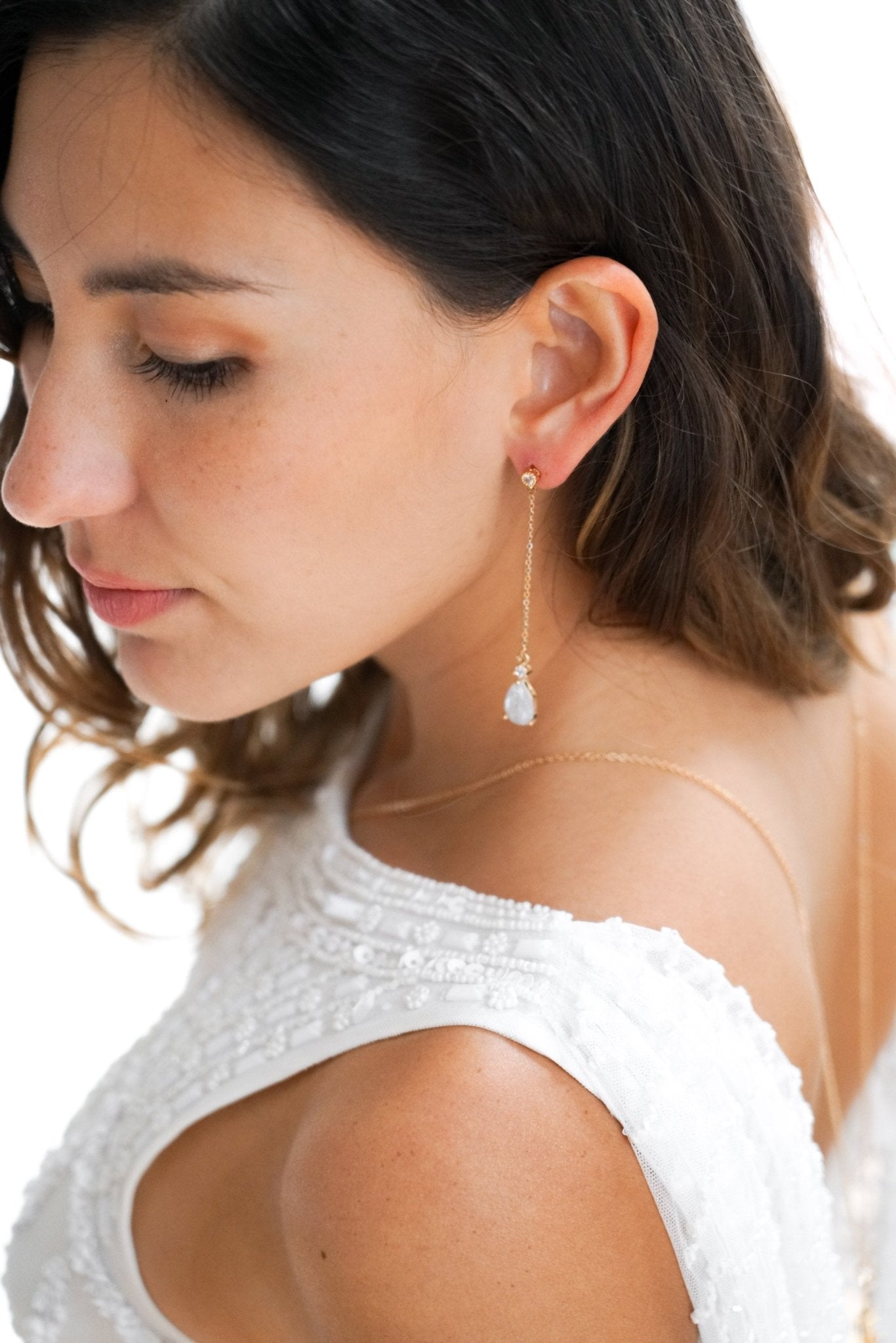 Pure - Boucles d'oreilles pendantes - Boucles d'oreilles longues - Atelier Lilac