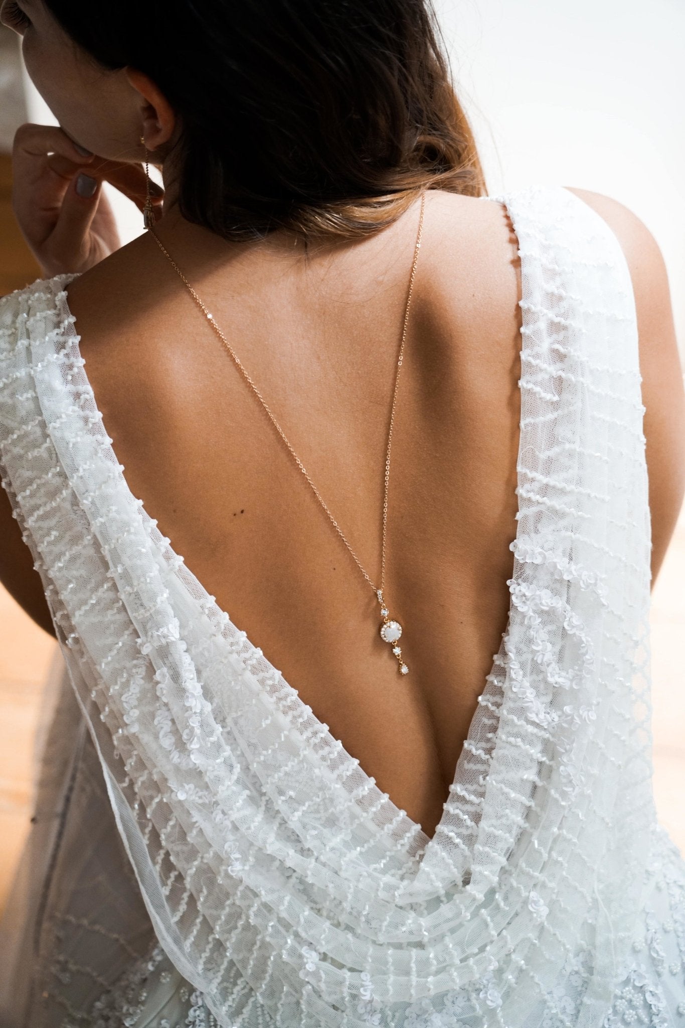 Pure - Collier de dos mariage au style glamour - Collier de dos - Atelier Lilac