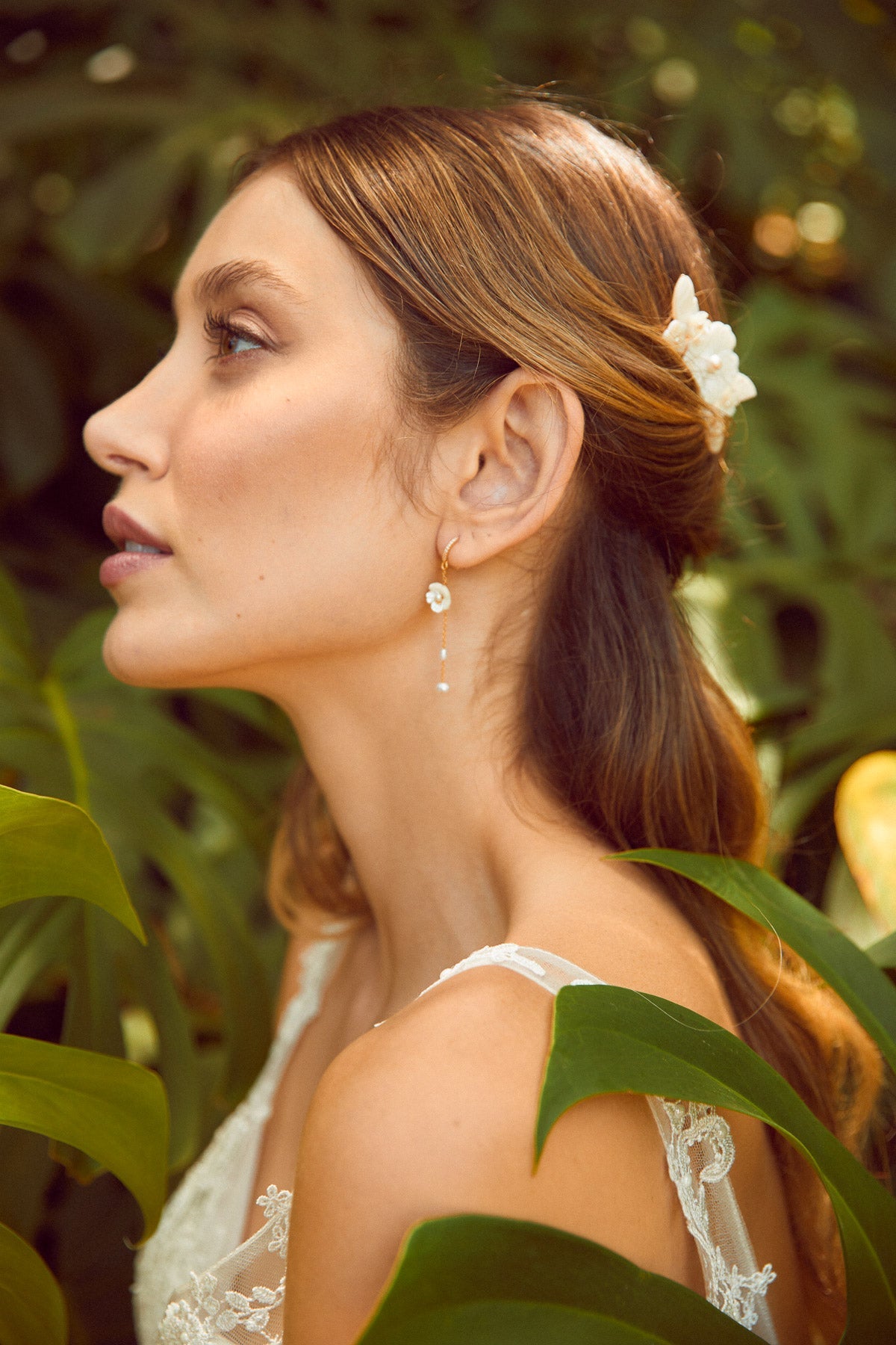 Thais - Boucles d'oreilles pendantes florales - Boucles d'oreilles longues - Atelier Lilac