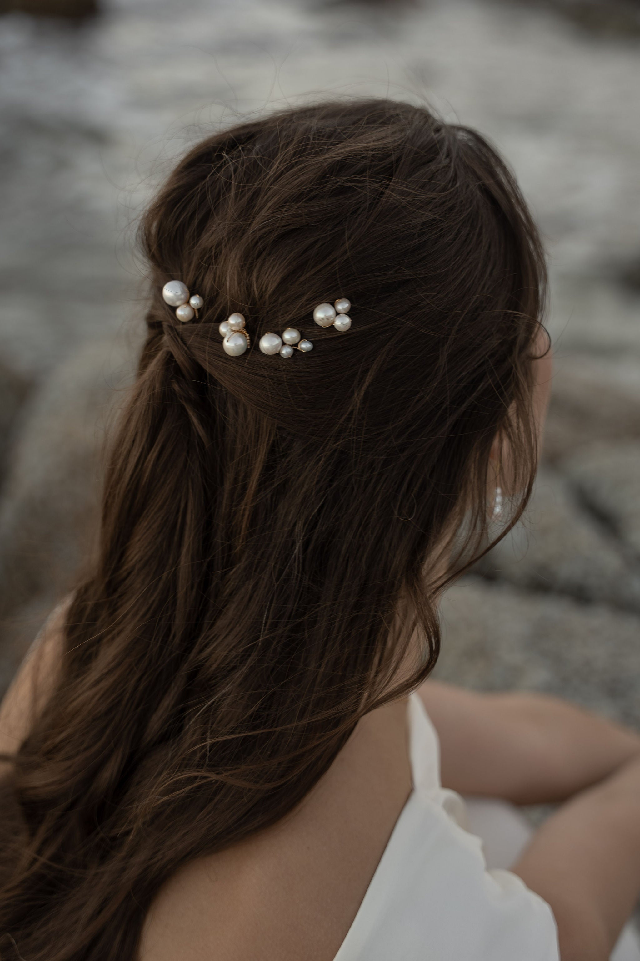 accessoire cheveux perles naturelles 