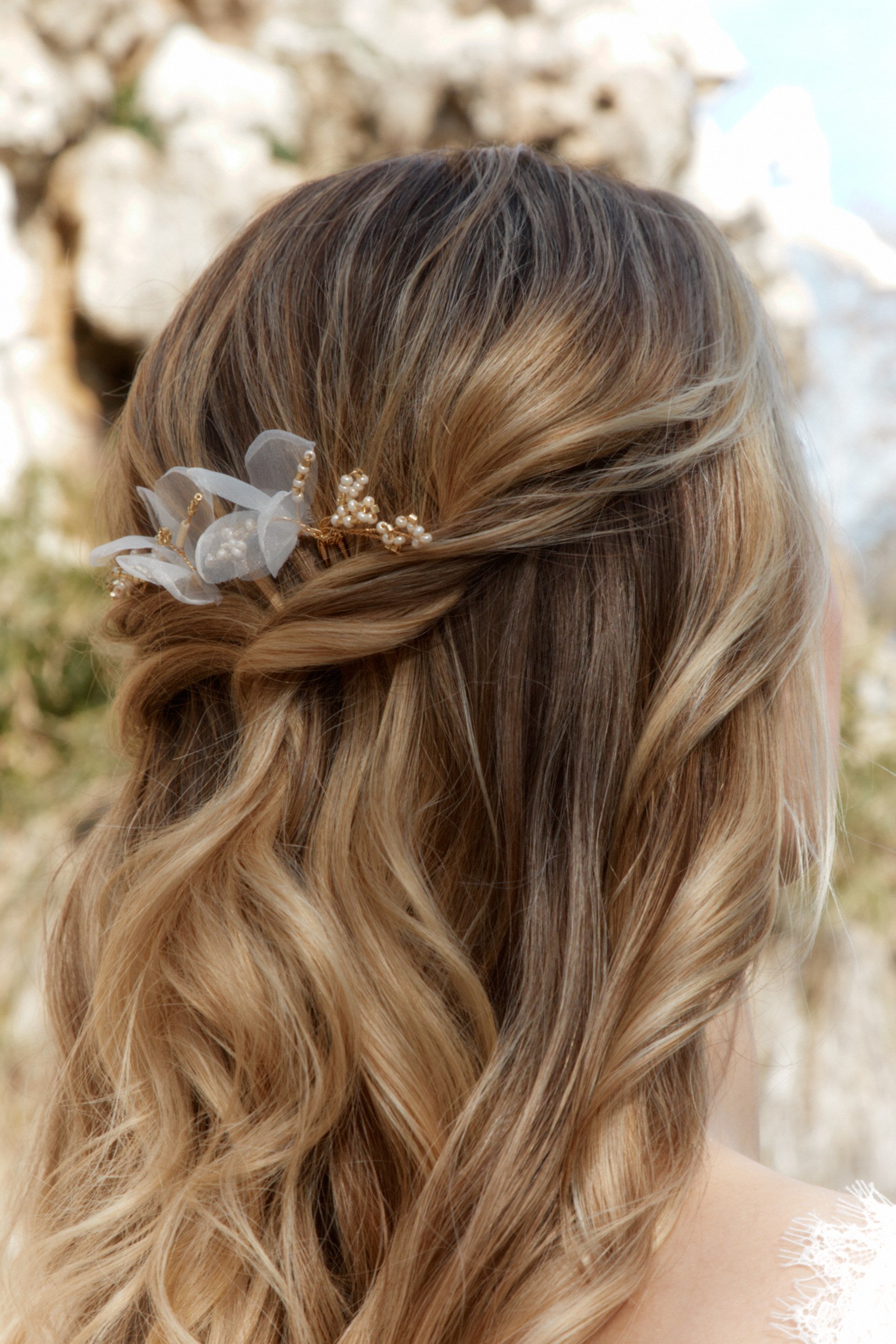 Floral wedding hair accessories