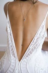 Bleuet  - Blue Stone Back Necklace