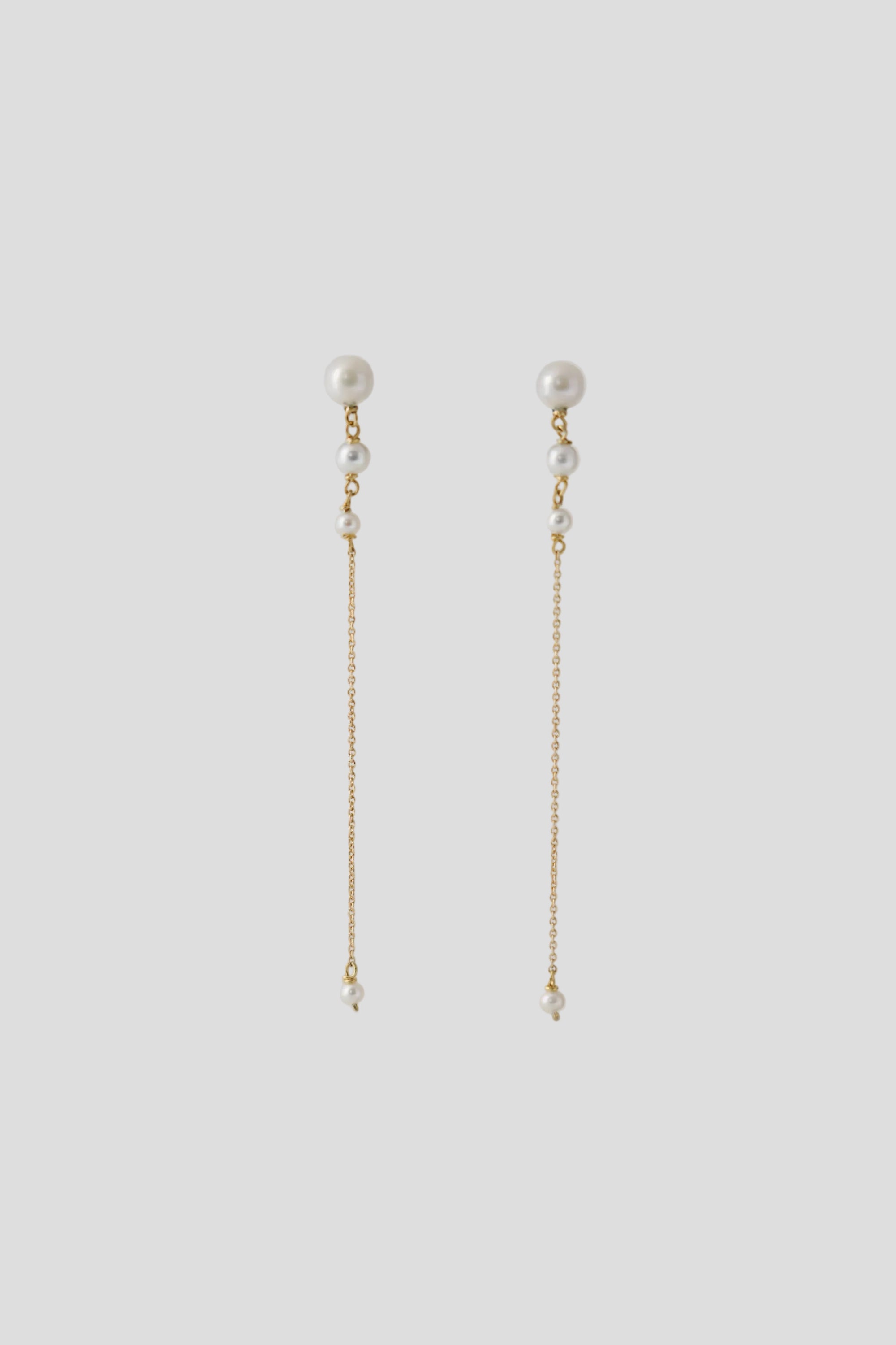 boucles d'oreilles perles délicates et plaqué or