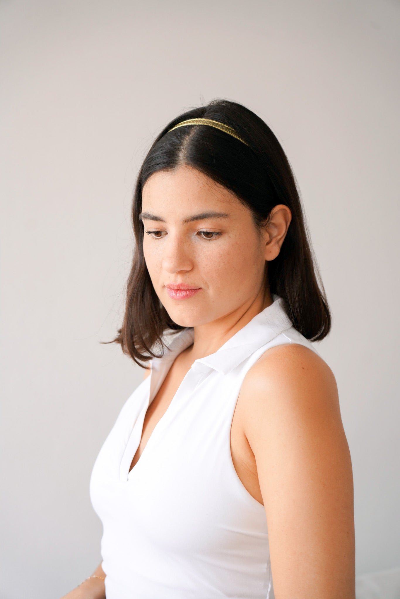 Sequins - Headband bohème bronze
