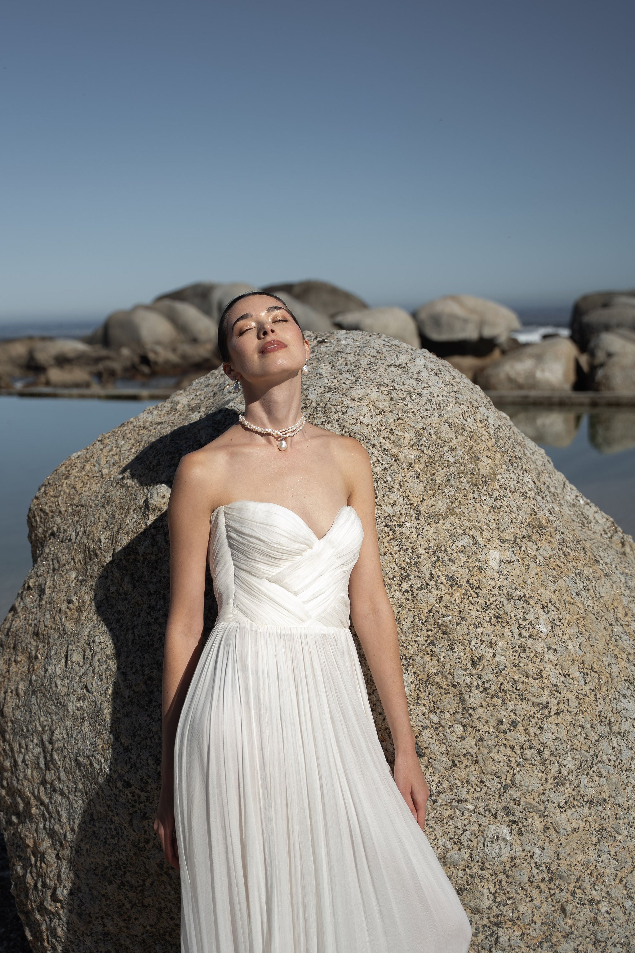 raz de cou mariage 3 rangs perles naturelles