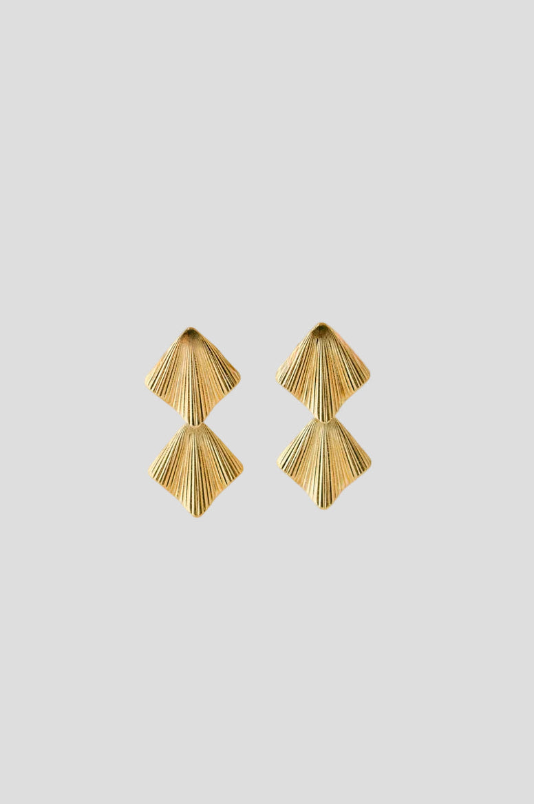 Boucles d'oreilles géométriques dorées