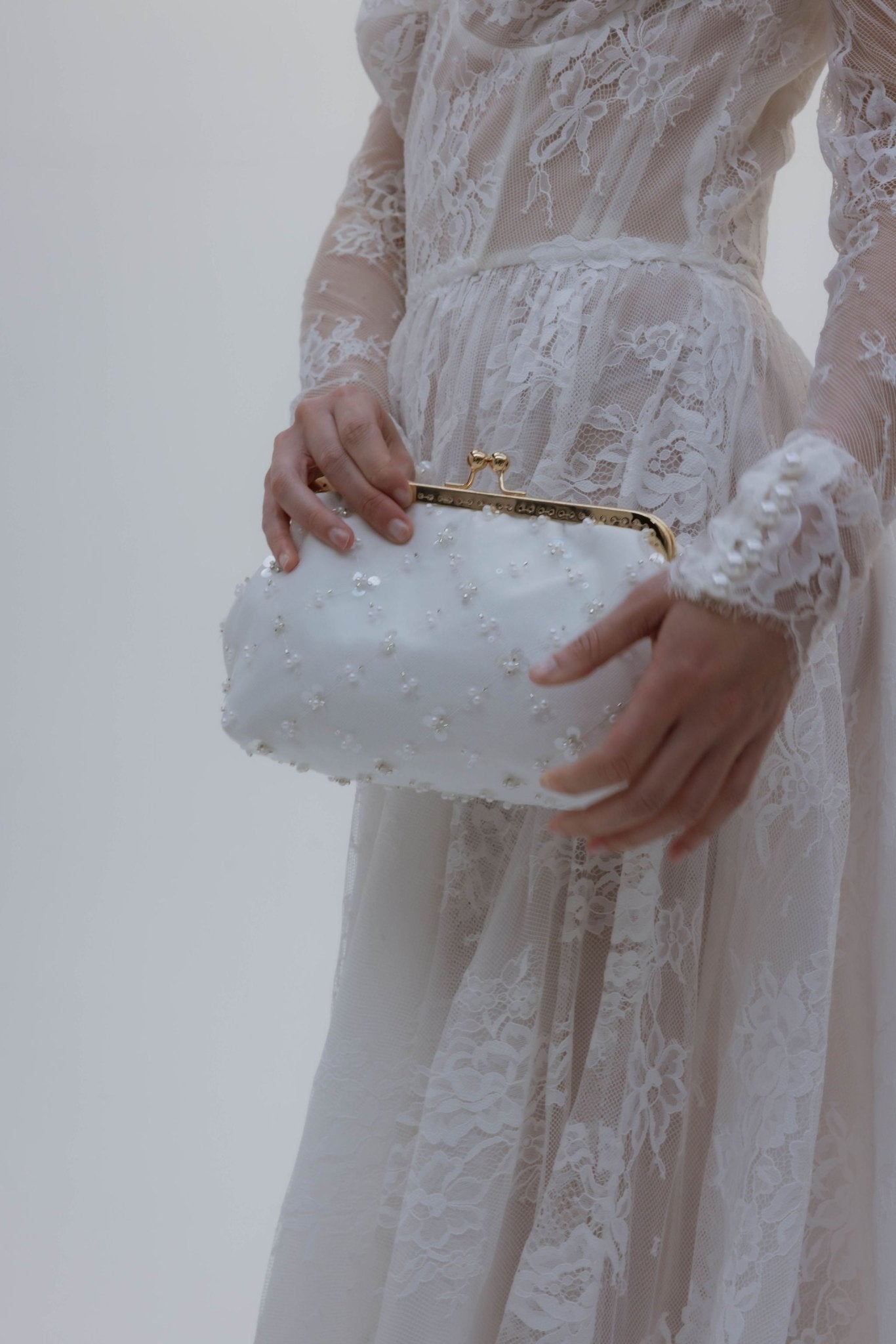 Bari - Sac de mariage, pochette de mariée en perles - Sac - Atelier Lilac