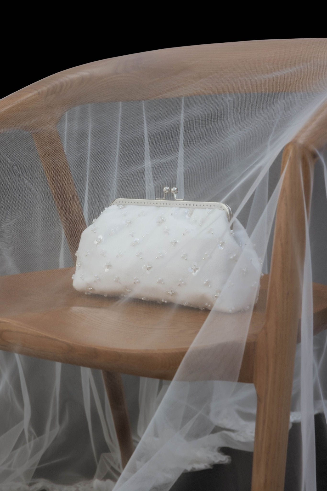 Bari - Sac de mariage, pochette de mariée en perles - Sac - Atelier Lilac