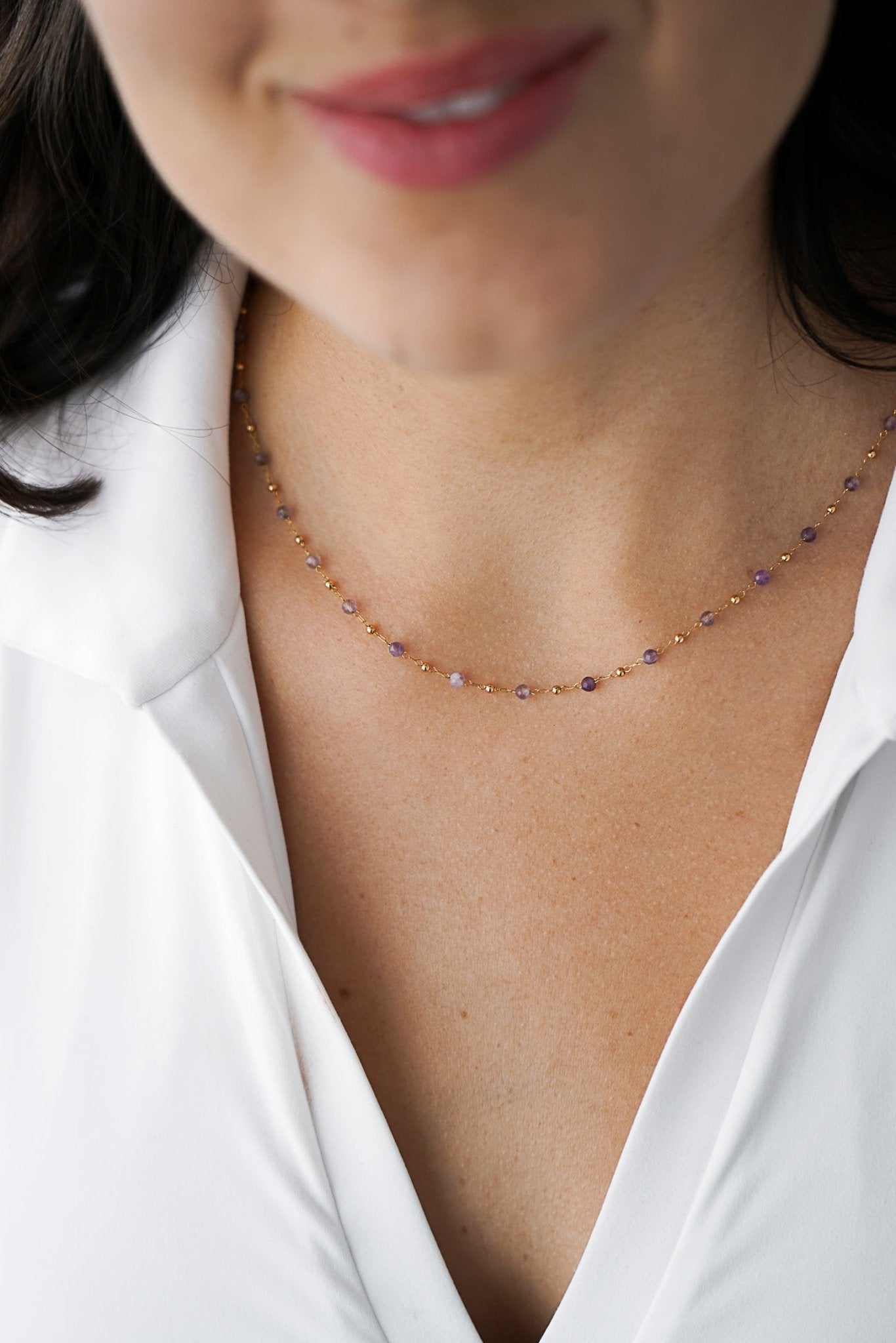 Bonheur - Collier pierres naturelles facettées - Atelier Lilac