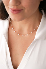 Pansy pearl necklace