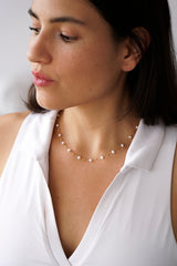 Pansy pearl necklace