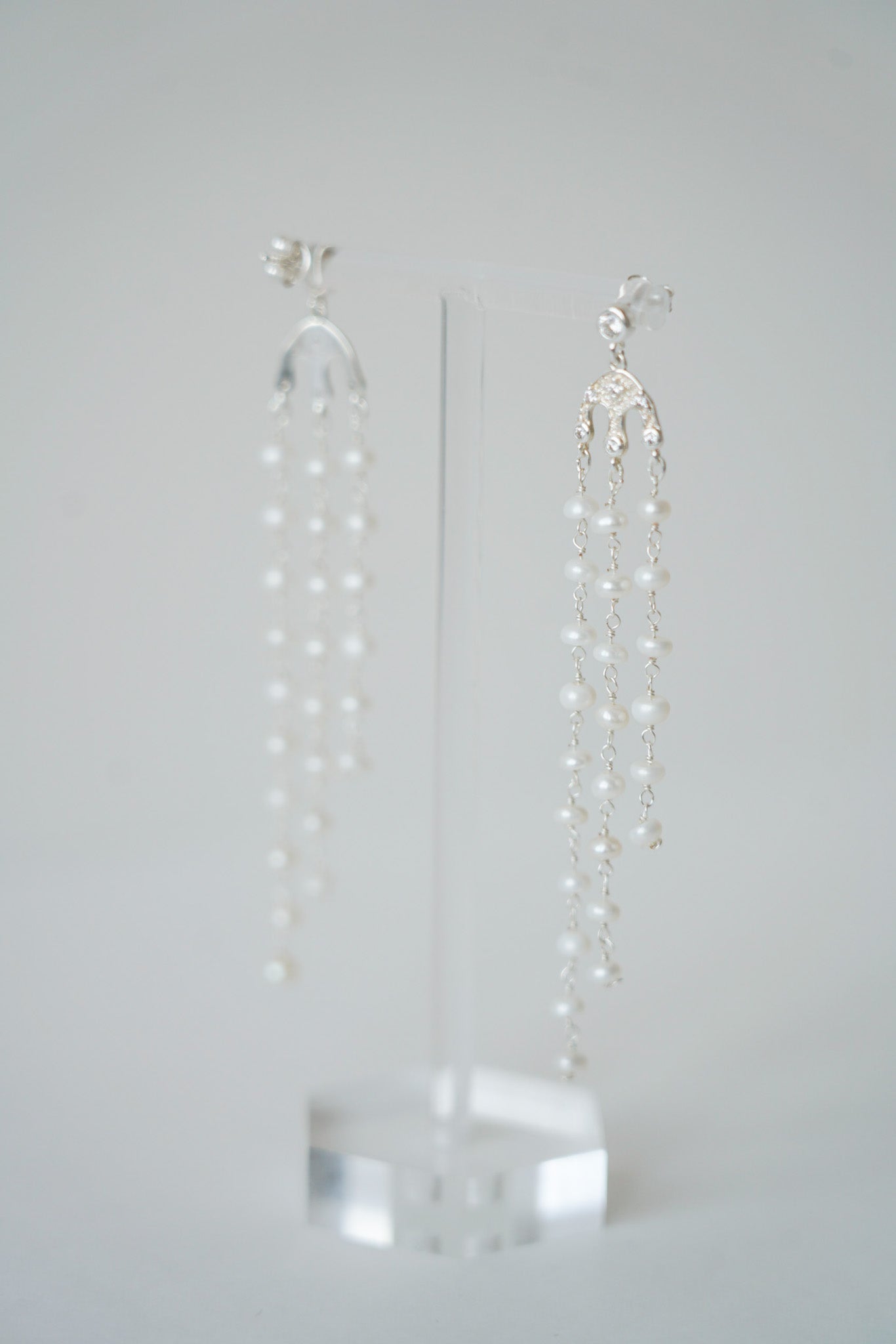 Cigogne - Boucles d'oreilles pendantes et délicates en argent 925 - Boucles d'oreilles longues - Atelier Lilac