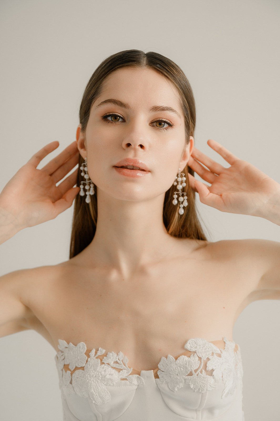 Cygnesse - Boucles d'oreilles pendantes en perles - Boucles d'oreilles longues - Atelier Lilac
