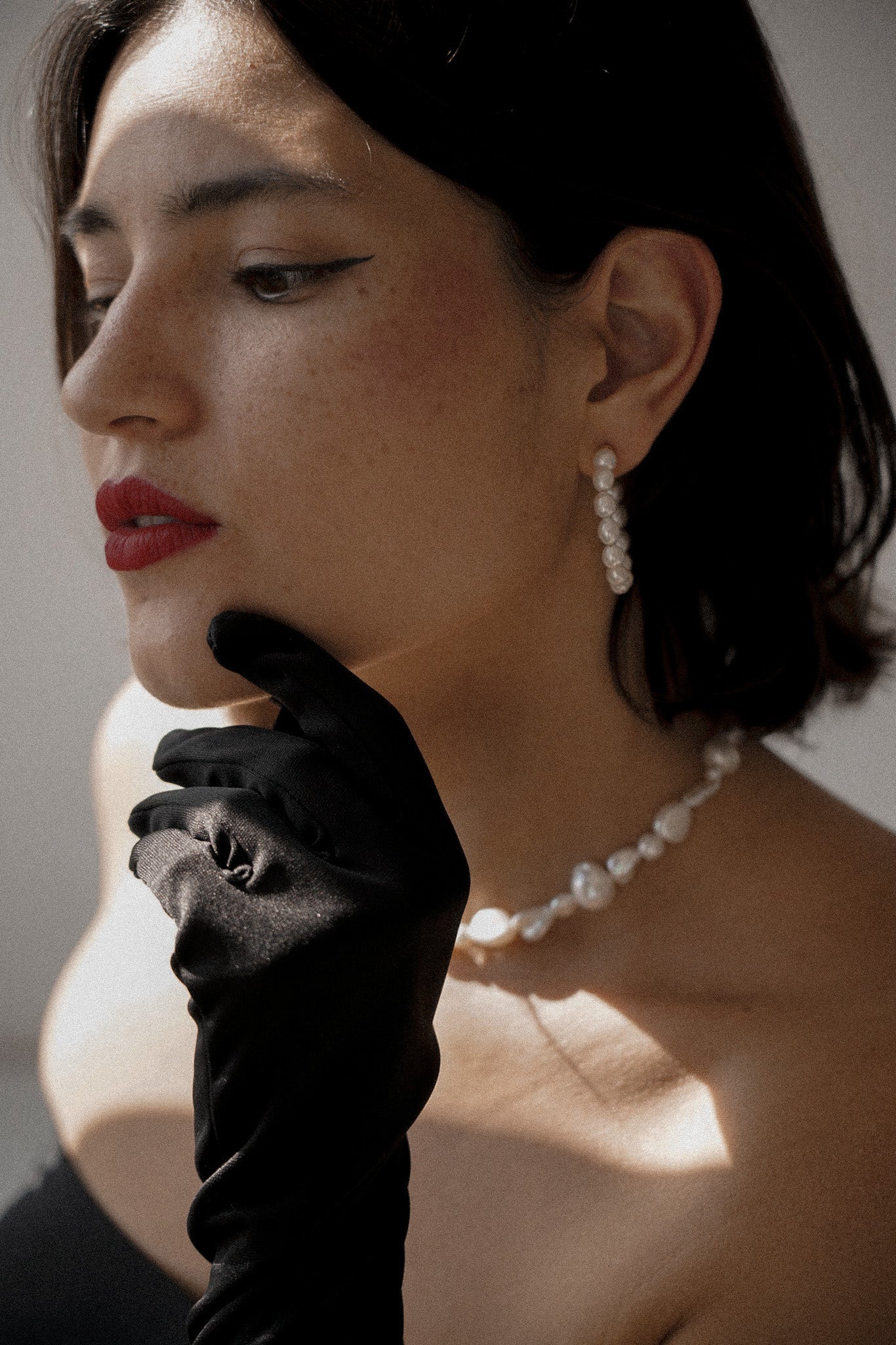 Faisan - Créoles de mariage perles naturelles de culture - Boucles d'oreilles longues - Atelier Lilac
