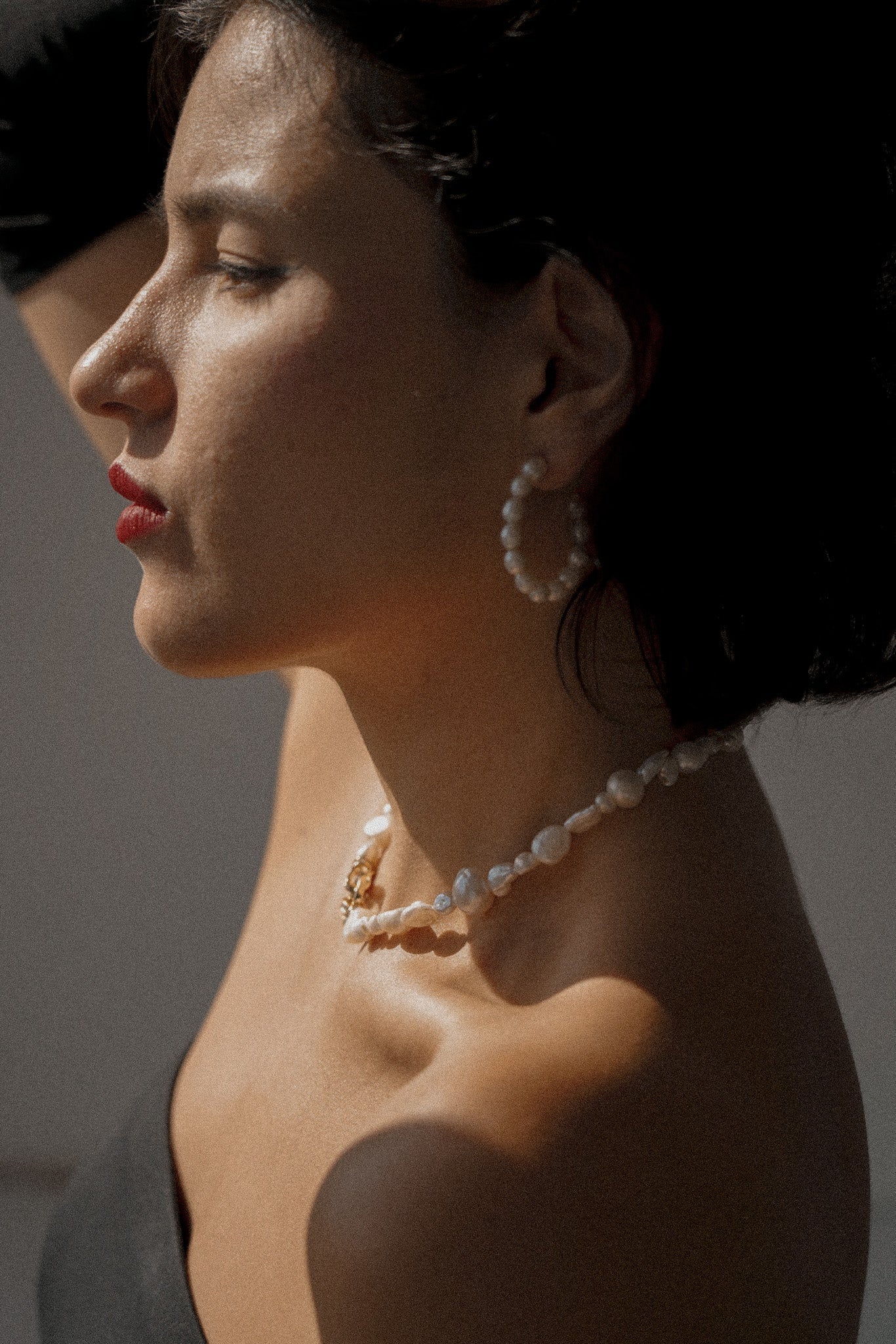 Faisan - Créoles de mariage perles naturelles de culture - Boucles d'oreilles longues - Atelier Lilac