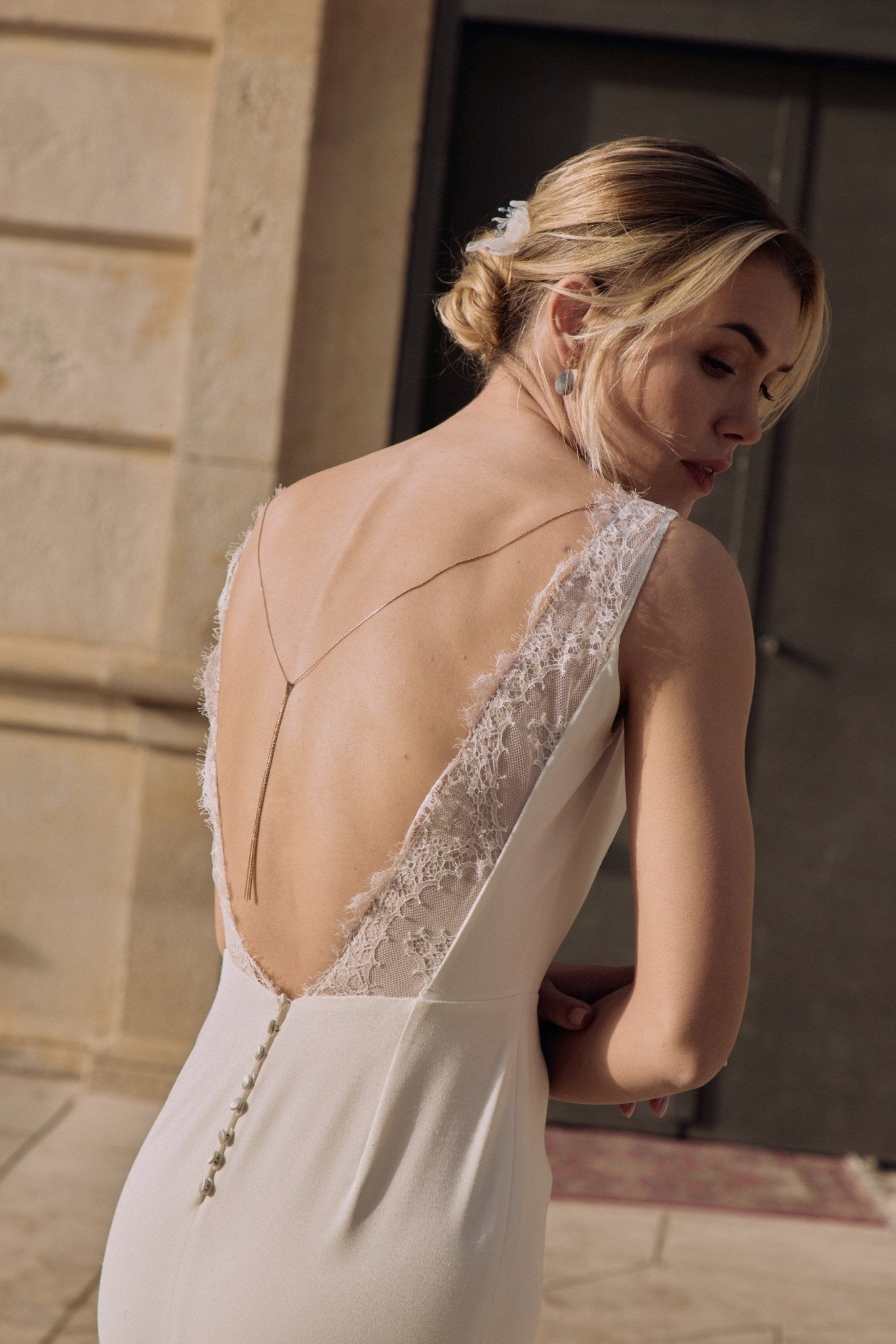 Fauvette - Bijou de robe minimaliste en chaine vénitienne - Bijou de robe - Atelier Lilac