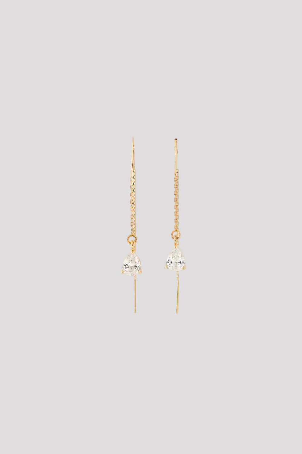  Boucles d'oreilles chaîne et zircon