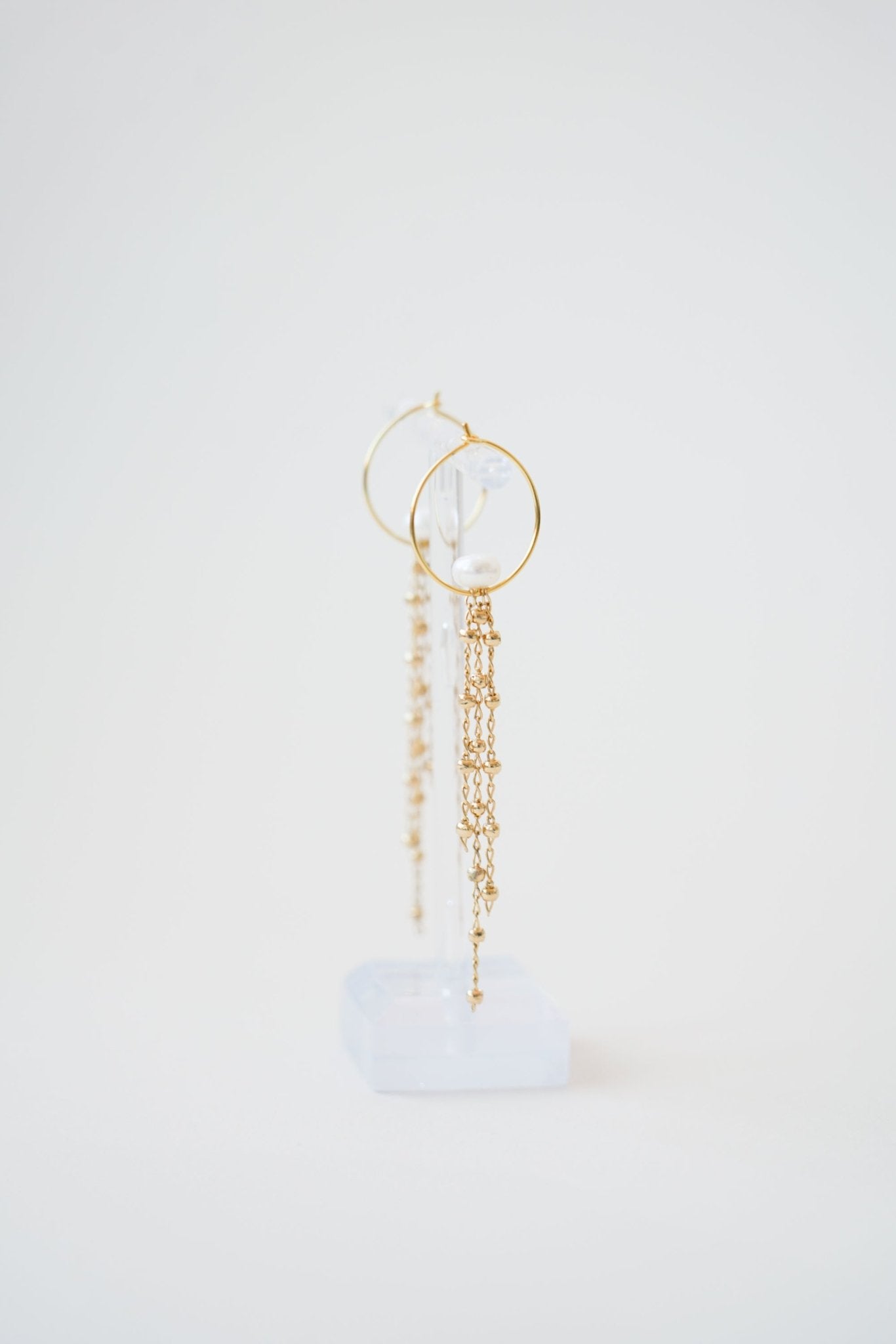 Flamant - Boucles d'oreilles pendantes mariage perles naturelles - Boucles d'oreilles longues - Atelier Lilac