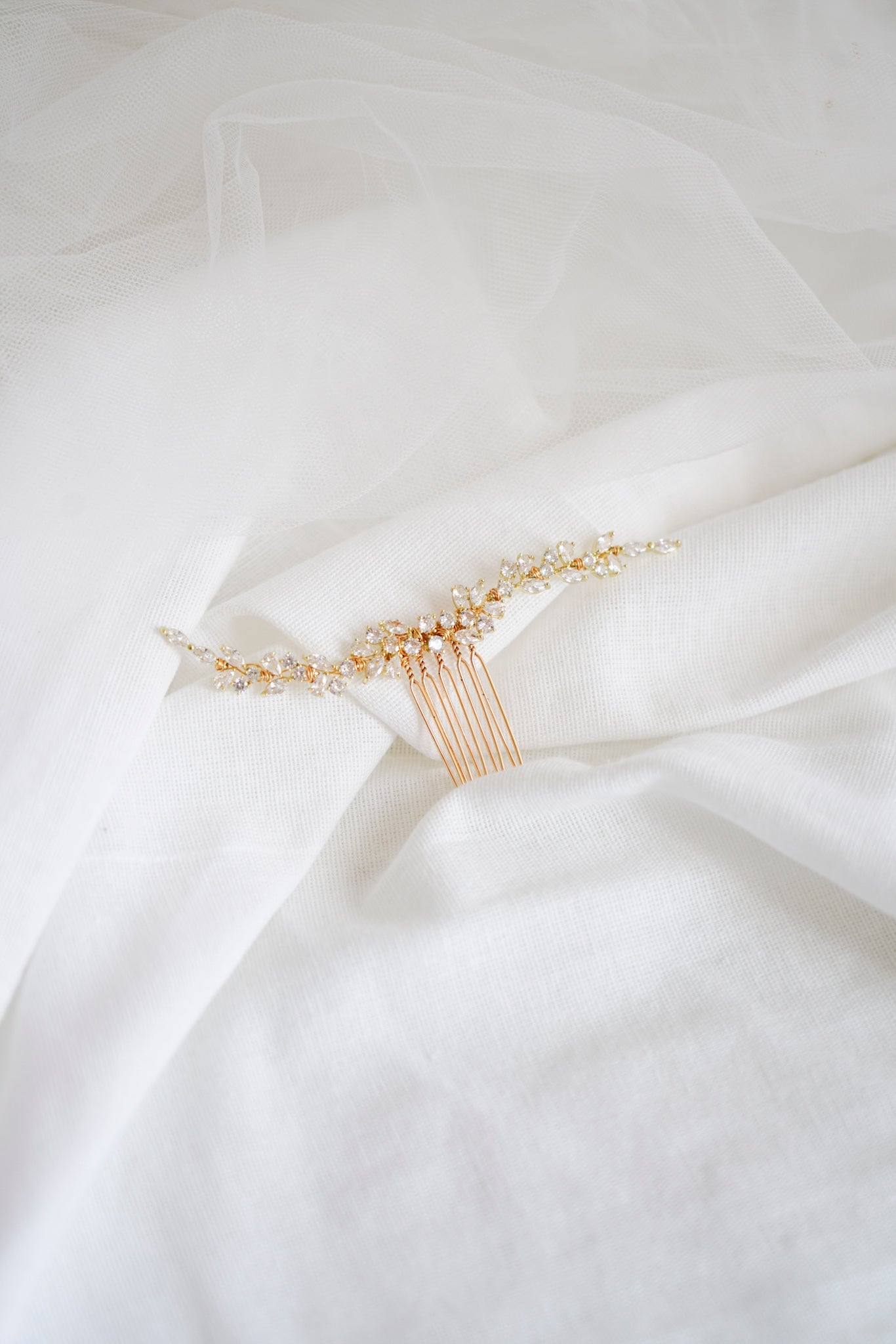 Lavande - Peigne délicat mariage zircon - Peigne - Atelier Lilac