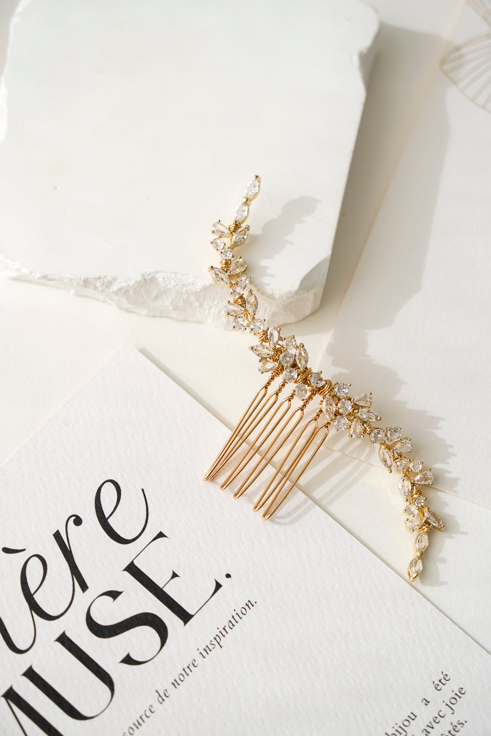Lavande - Peigne délicat mariage zircon - Peigne - Atelier Lilac