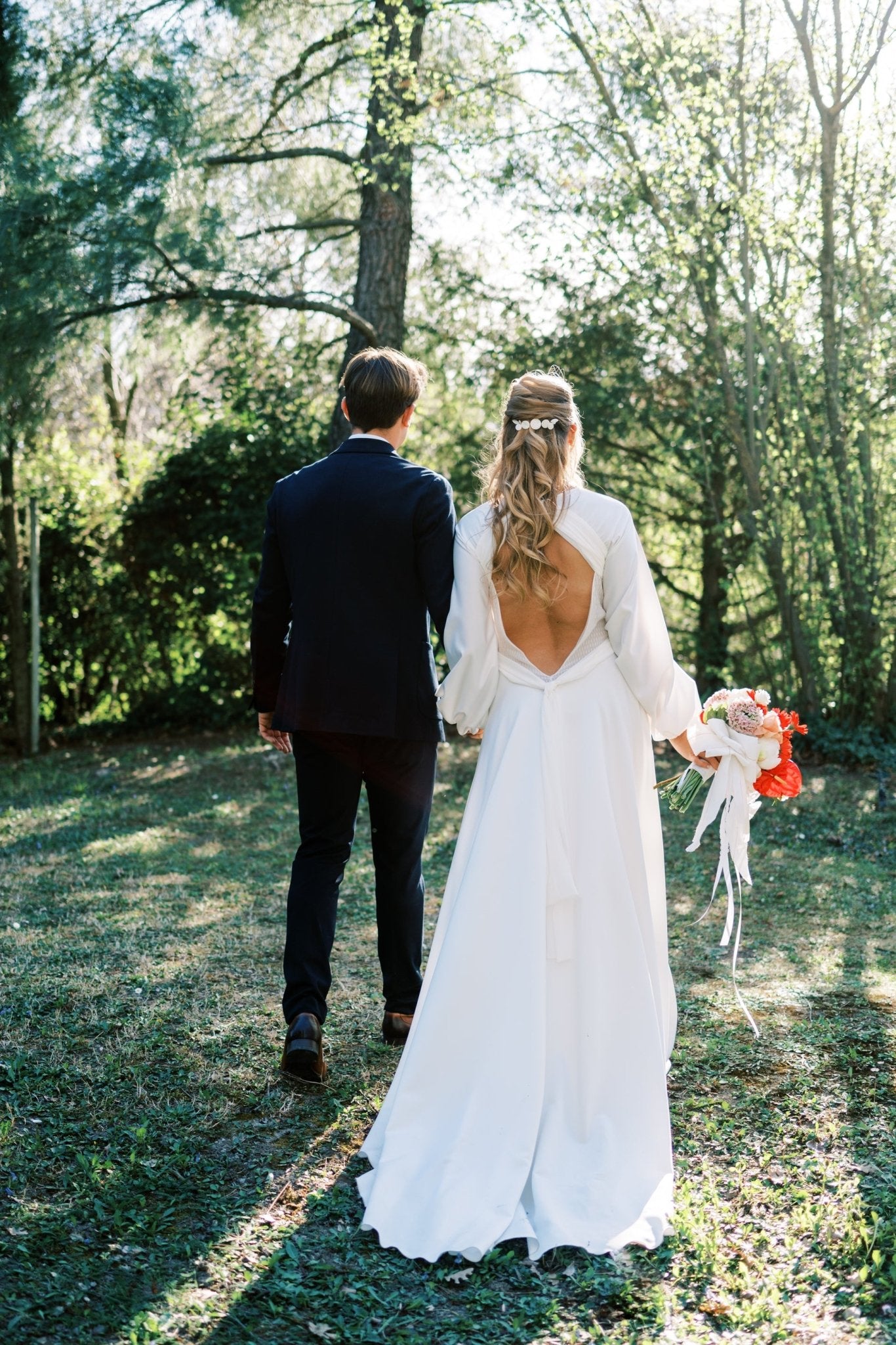 Luana - Peigne mariage moderne nacre - Grand peigne - Atelier Lilac