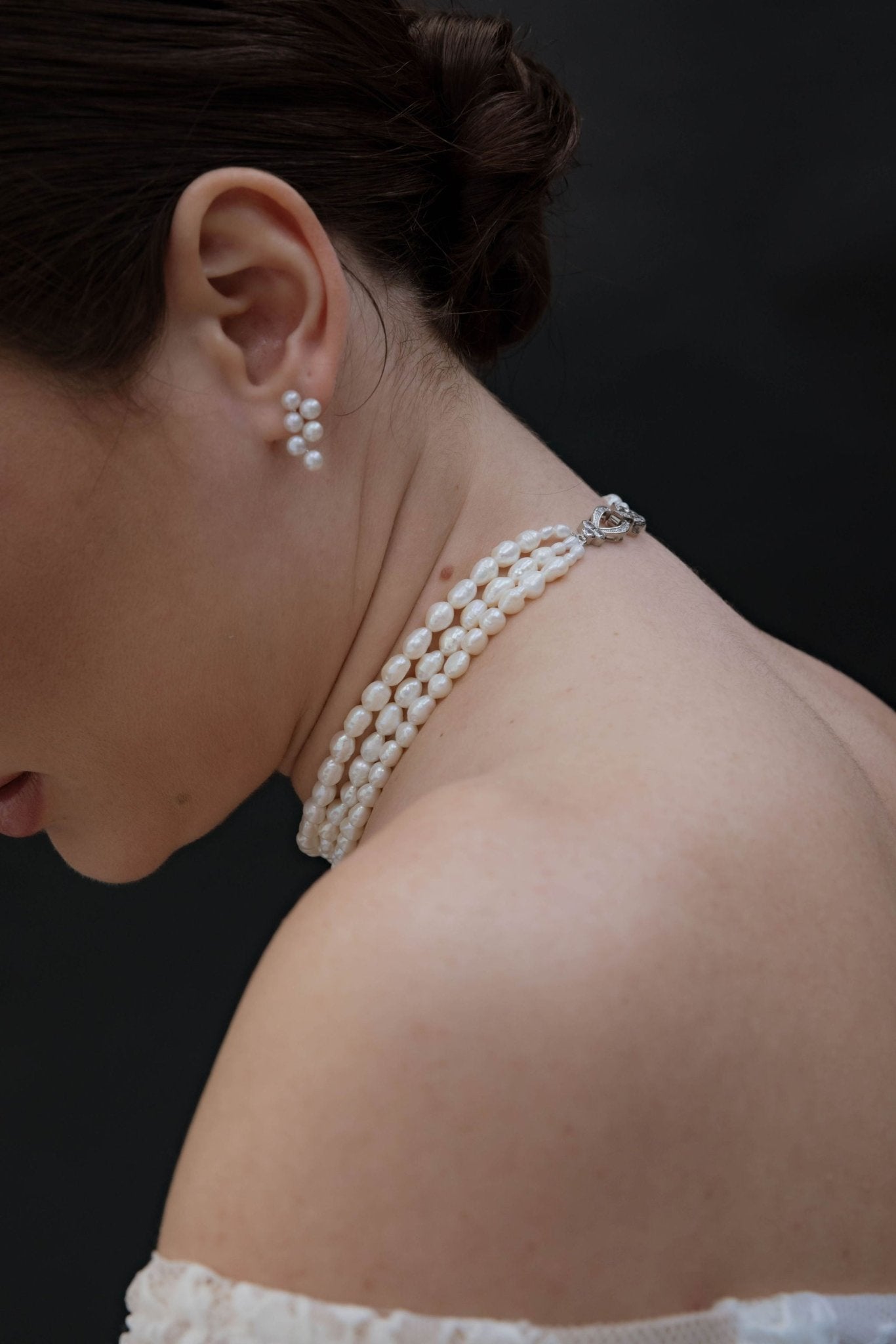Milano - Boucles d'oreilles/puces en perles naturelles - Boucles d'oreilles courtes - Atelier Lilac