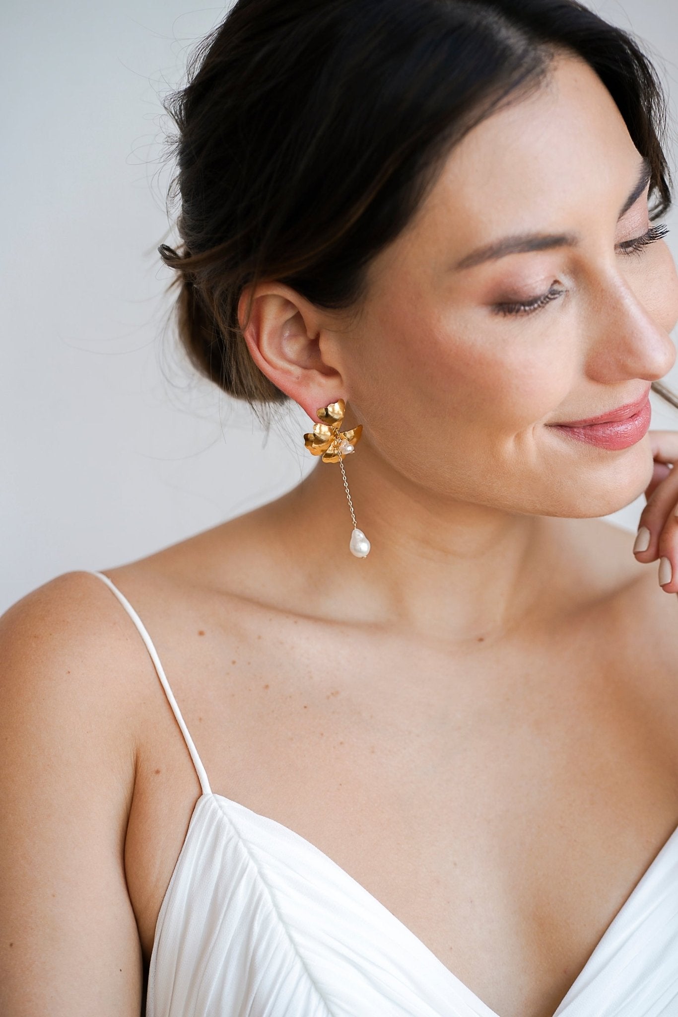 Muscat - Boucles d'oreilles florales modernes - Boucles d'oreilles longues - Atelier Lilac