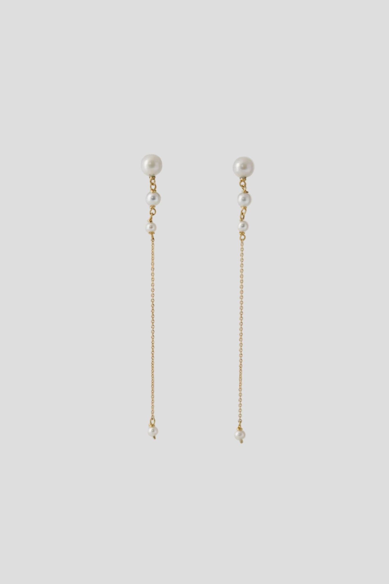 Nala - Boucles d'oreilles pendante minimaliste perles naturelles personnalisable - Boucles d'oreilles courtes - Atelier Lilac