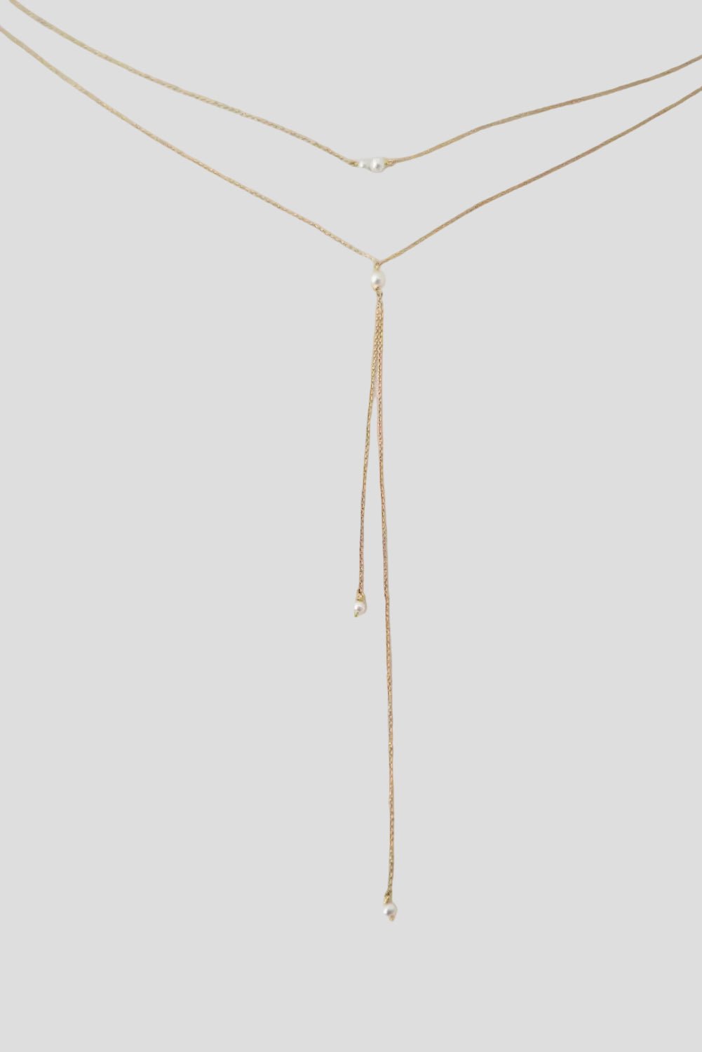 Nala – Collier de dos mariage délicat et fin en perles naturelles - Collier de dos - Atelier Lilac