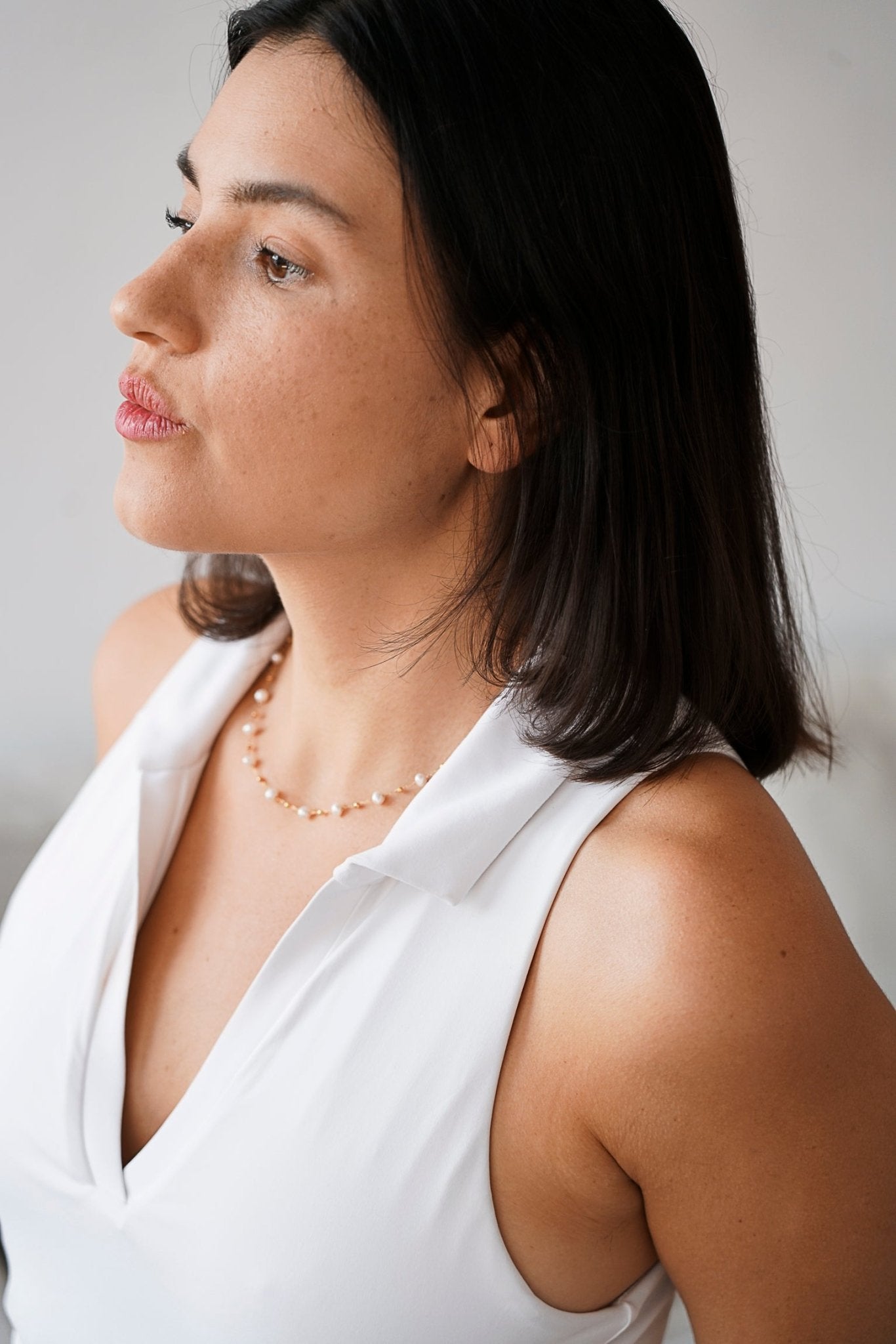 Pensée - Collier de perles naturelle mariage - Atelier Lilac