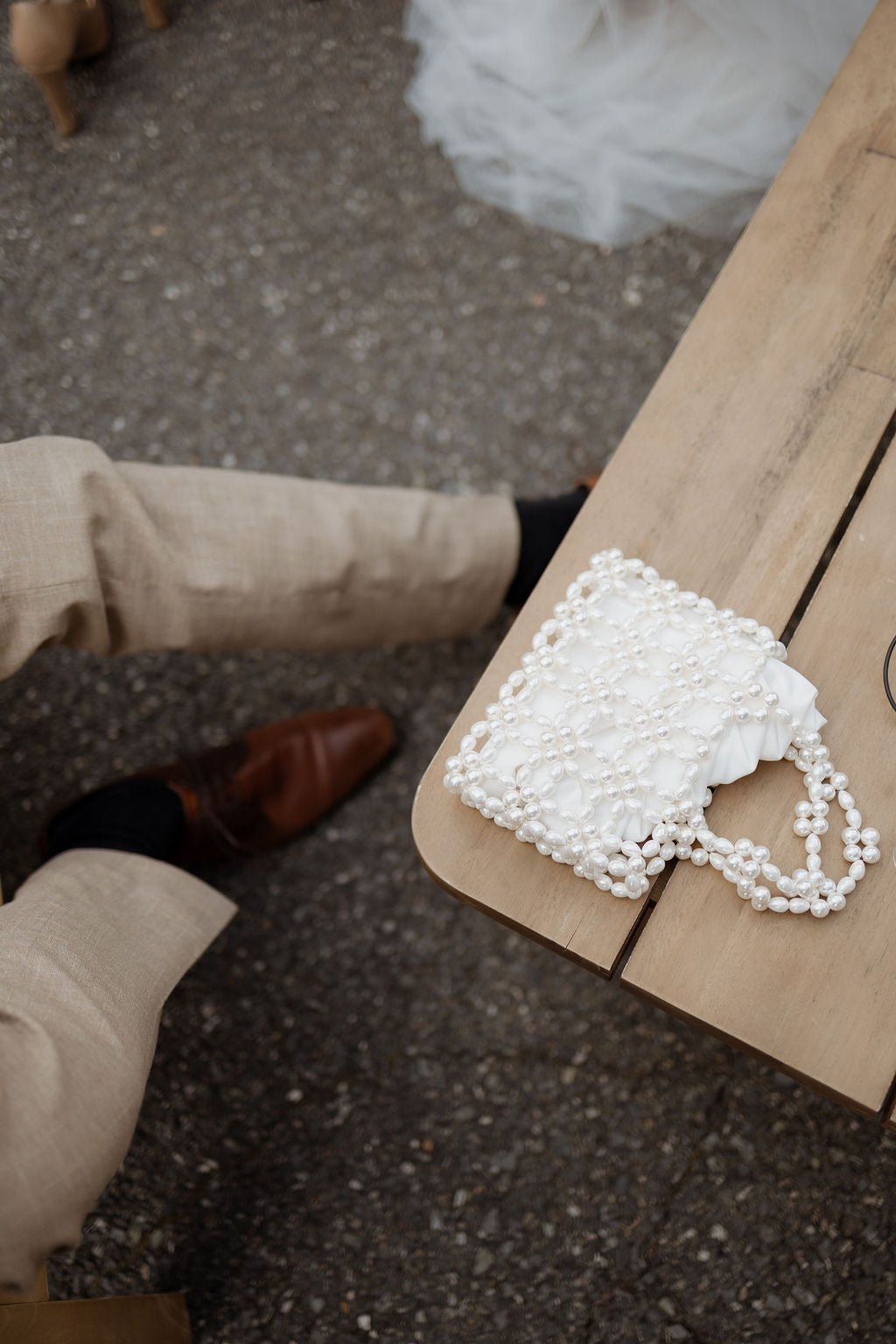 Porcelaine - Sac de mariage en perles - Sac - Atelier Lilac