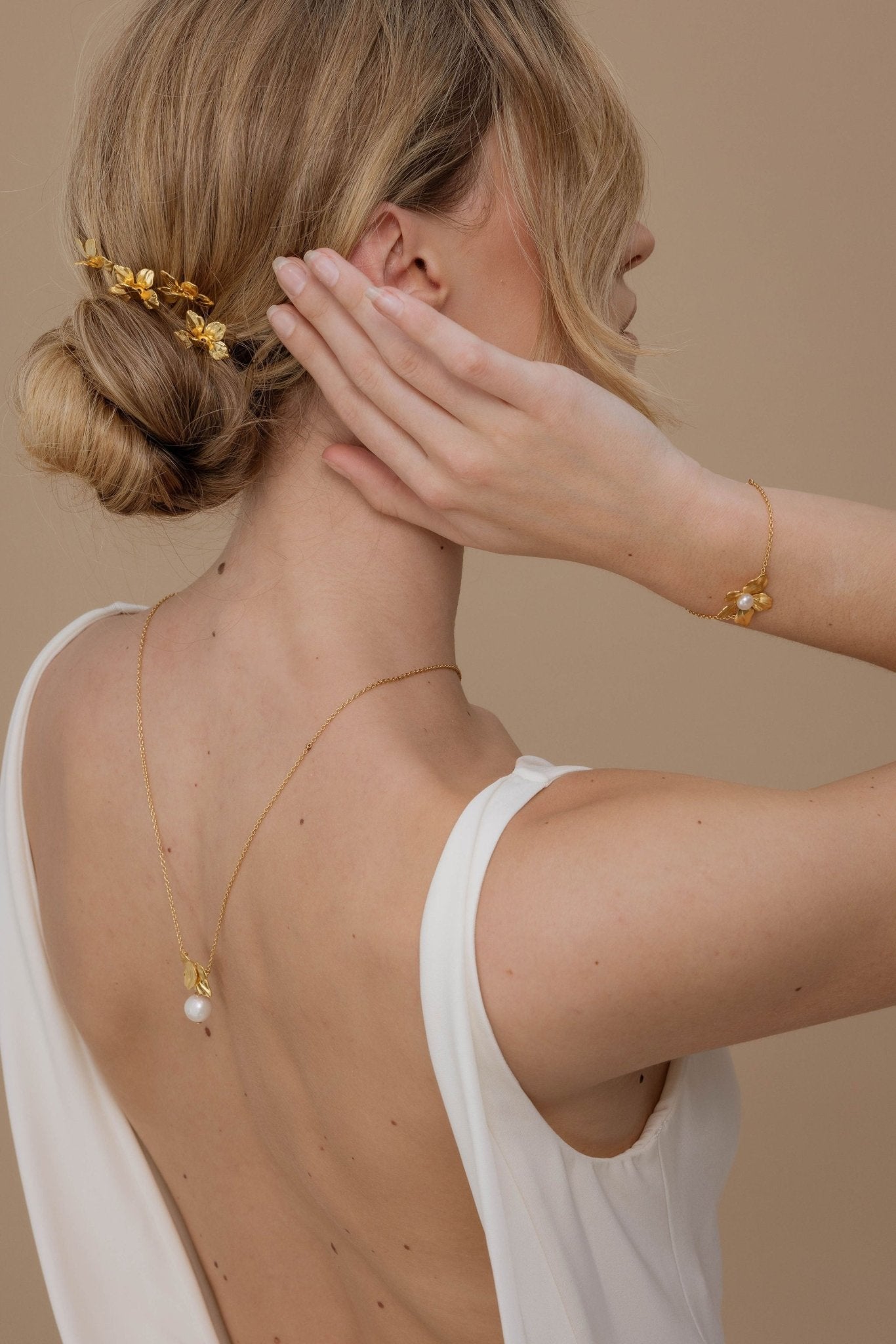 Roma – Pics à cheveux, fleurs modernes pour coiffure de mariée - Pic - Atelier Lilac