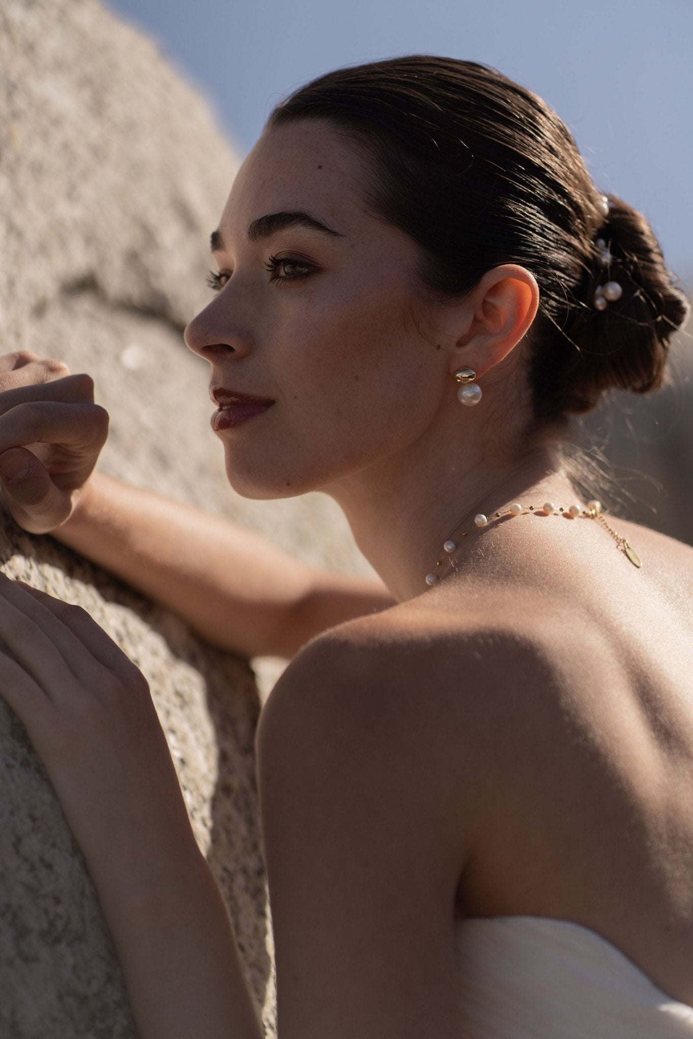 Sihle – Choker aus echten Perlen, zartes und raffiniertes Schmuckstück - Collier - Atelier Lilac