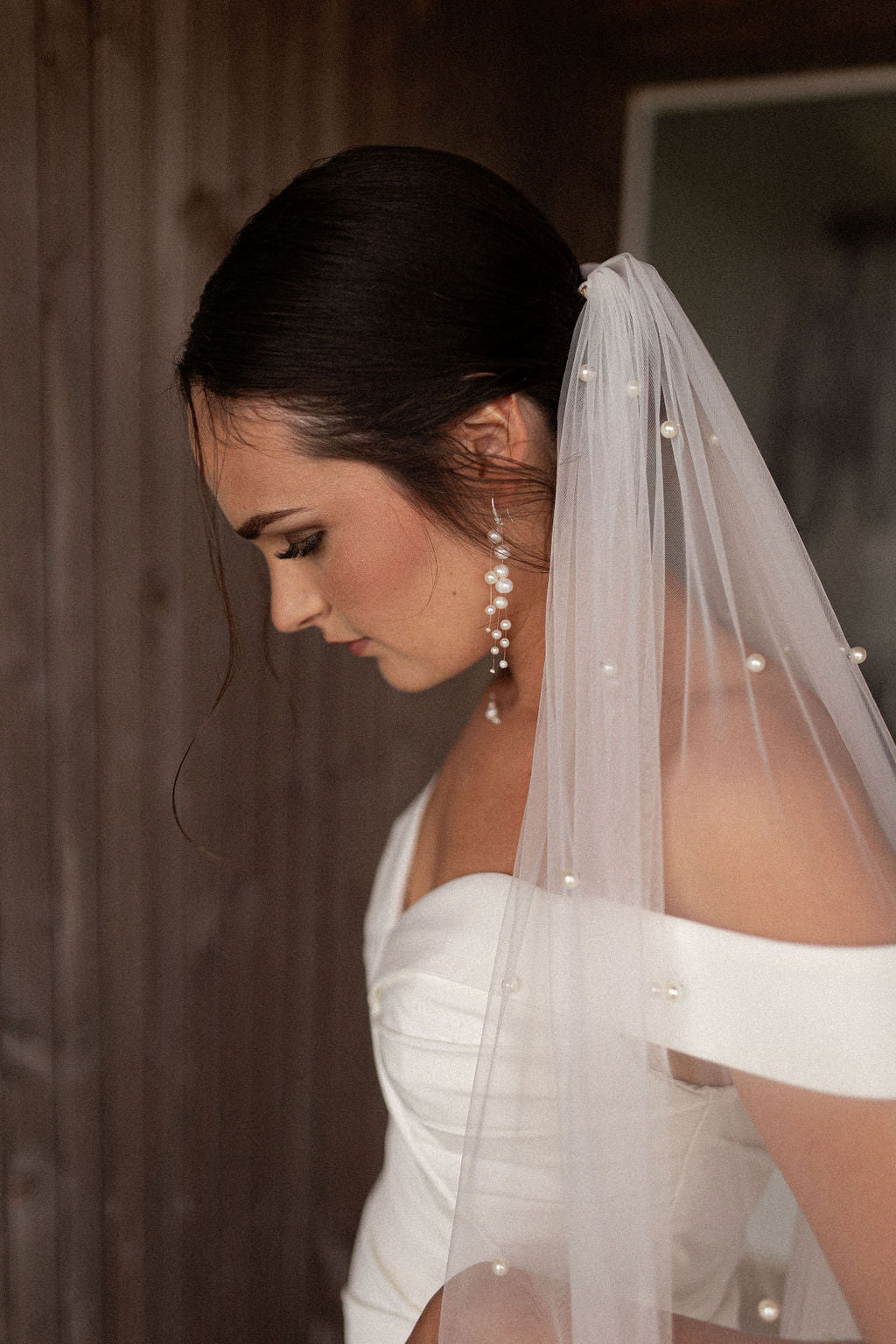 Sublime - Boucles d'oreilles pendantes en perles naturelles - Boucles d'oreilles longues - Atelier Lilac
