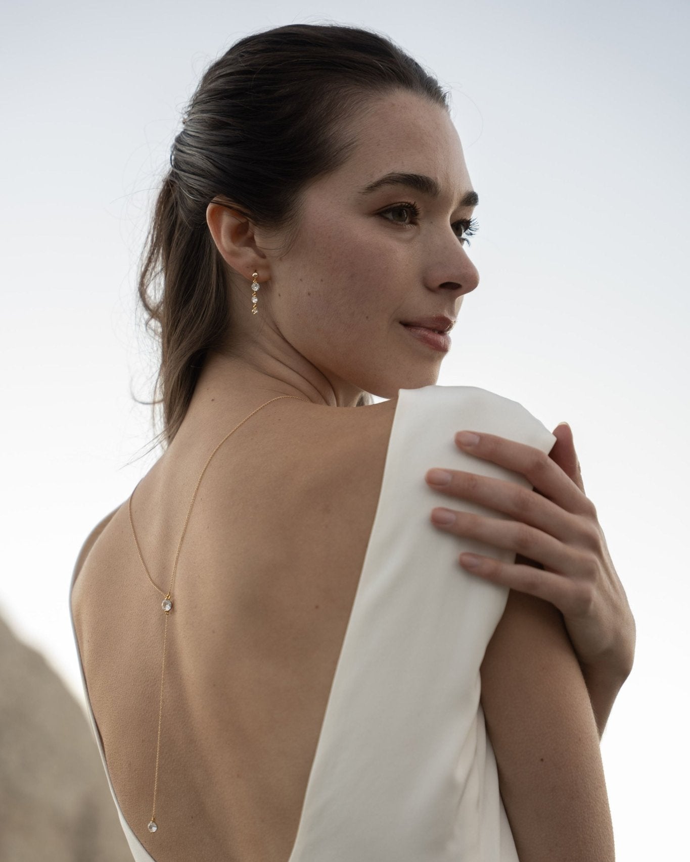 Thobeka - Collier dos nu mariage, bijou de dos zircons - Collier de dos - Atelier Lilac