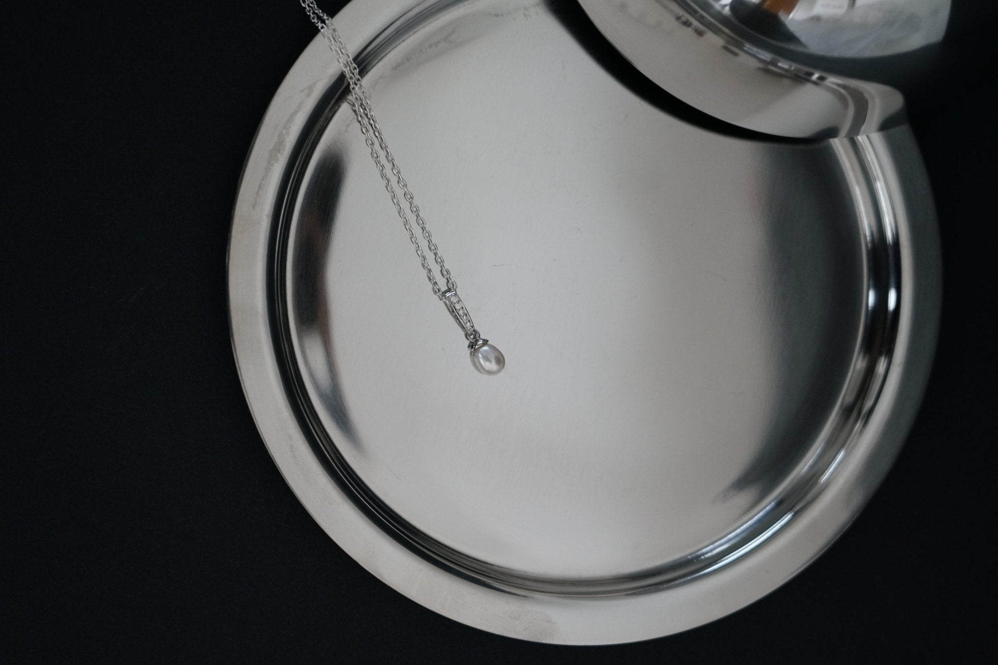 Titi - Collier – Perle Naturelle & Zircons en Argent Massif - Collier - Atelier Lilac