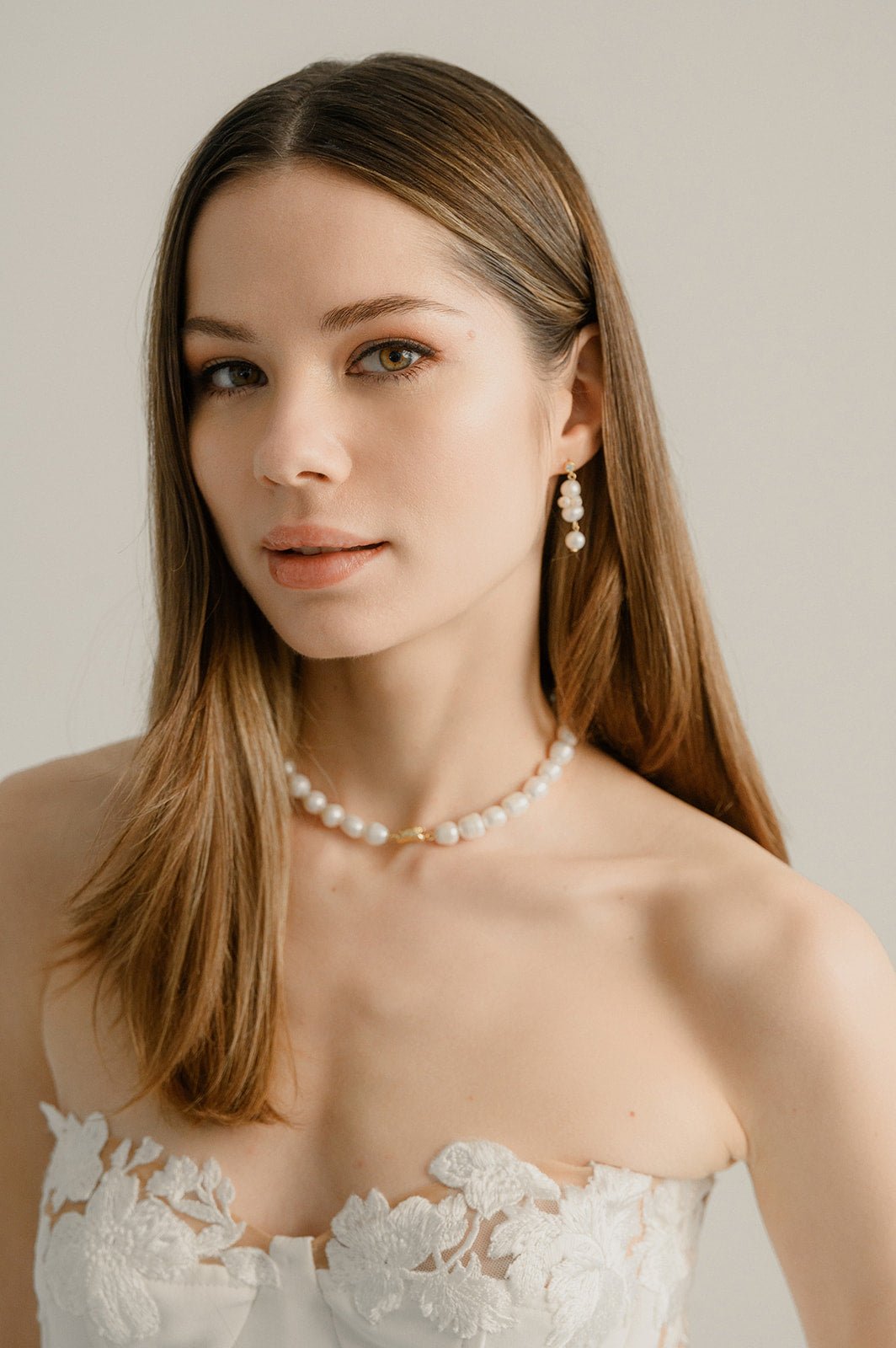 Tourterelle - Collier ras de cou mariage perles naturelles - Collier - Atelier Lilac