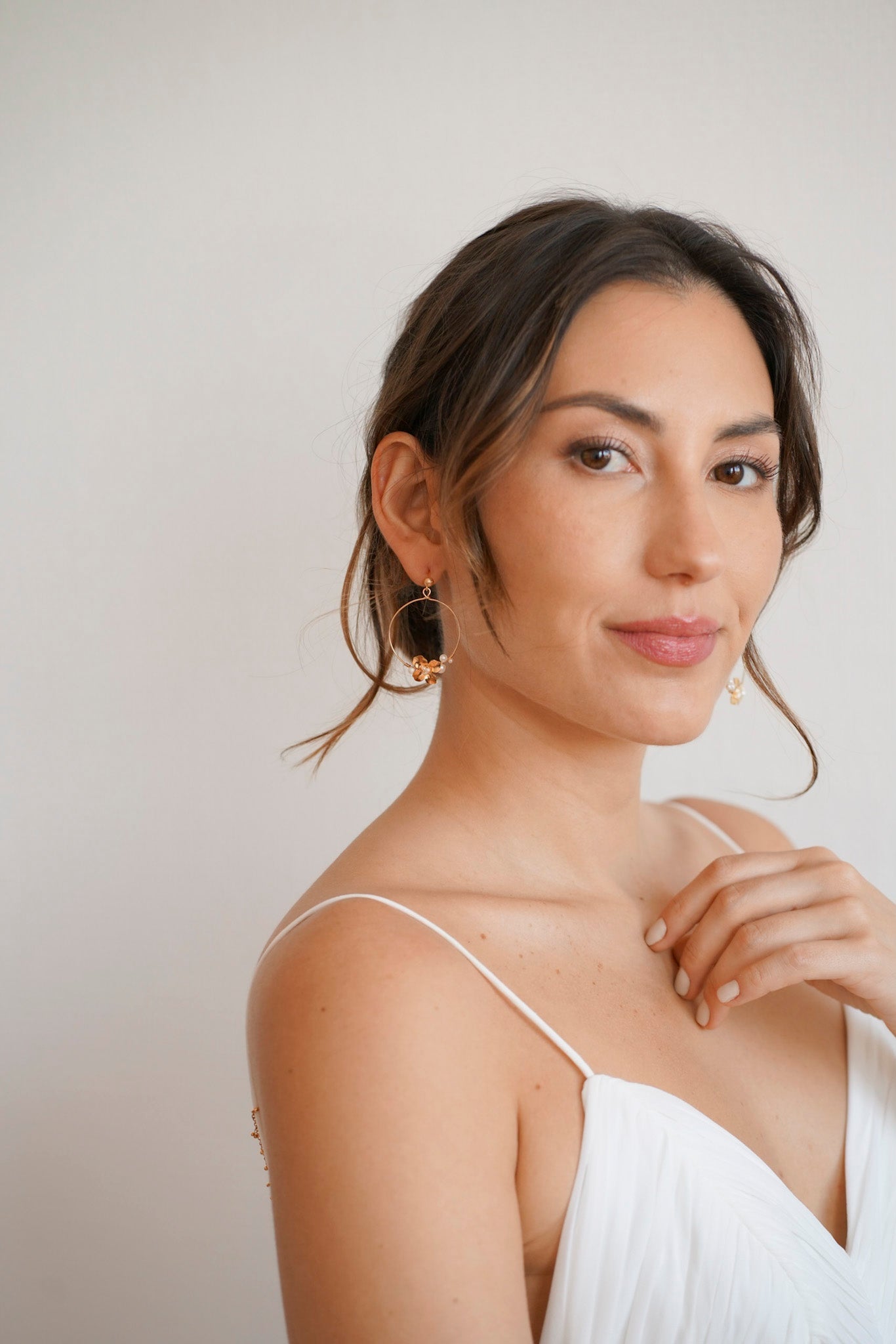 Tulipe - Boucles d'oreilles pendantes rondes - Boucles d'oreilles longues - Atelier Lilac