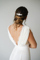 Saturne petite - Pearly disc hair clip