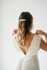 Saturne - Barrette cheveux disques nacre